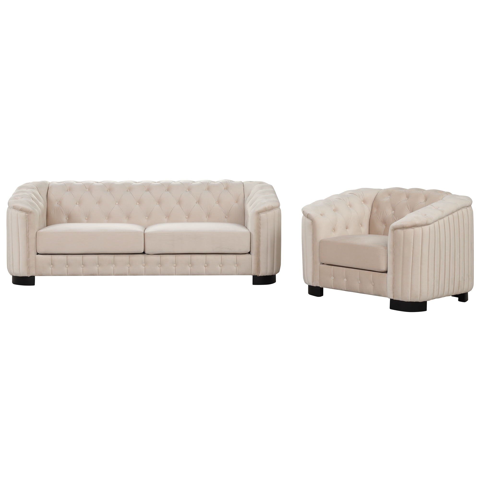Upholstered 3 Piece Sofa Set With Legs - Best Buy Furniture