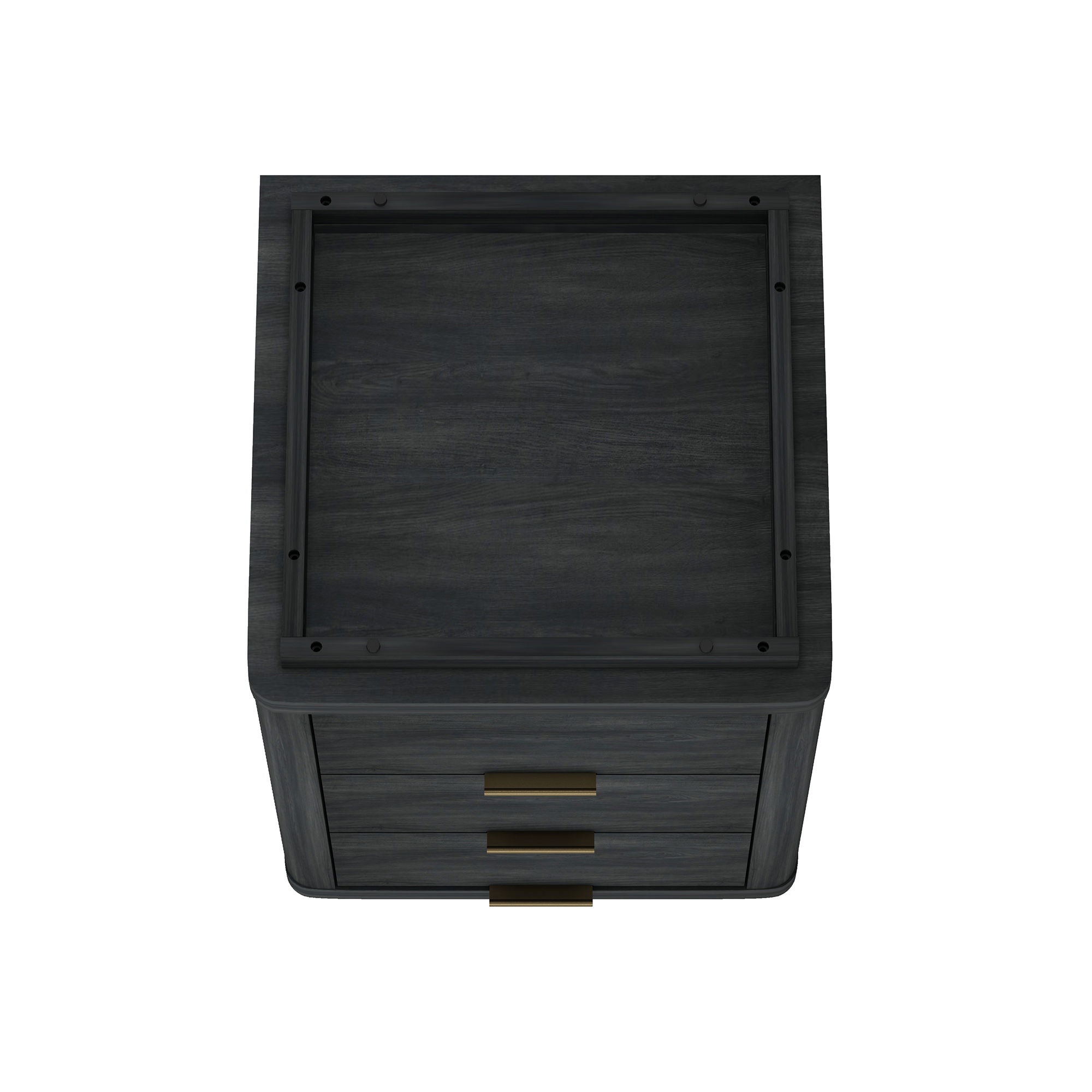 Evelyn - Nightstand With 3 Drawers, Smooth Rounded Edges