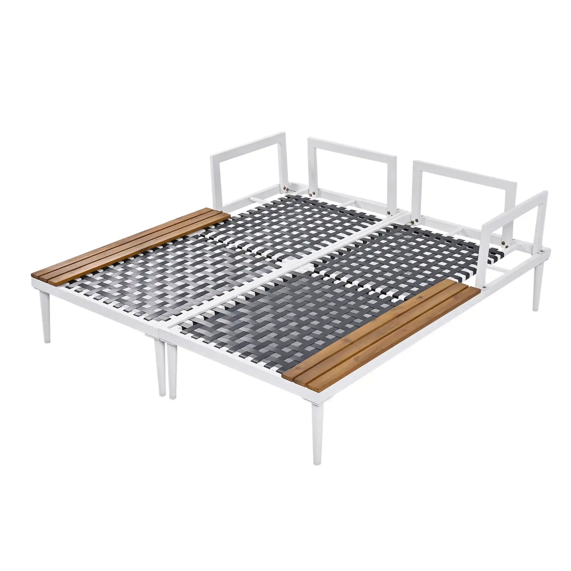 Modern Outdoor Daybed with Faux Marble Top, Beige - Best Buy Furniture