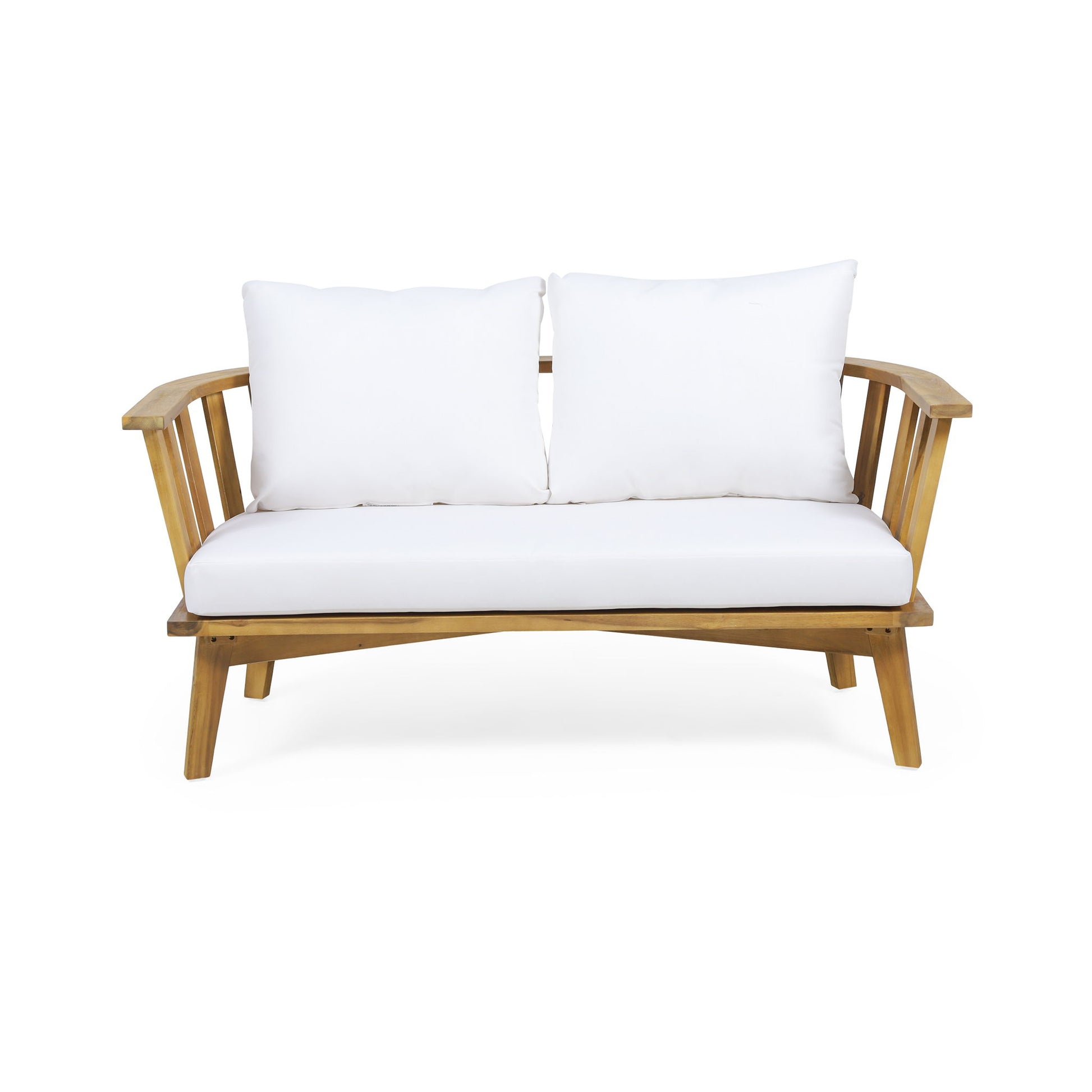 Patio Furniture Set, Outdoor Acacia Wood Patio Club Chair With Table - Best Buy Furniture