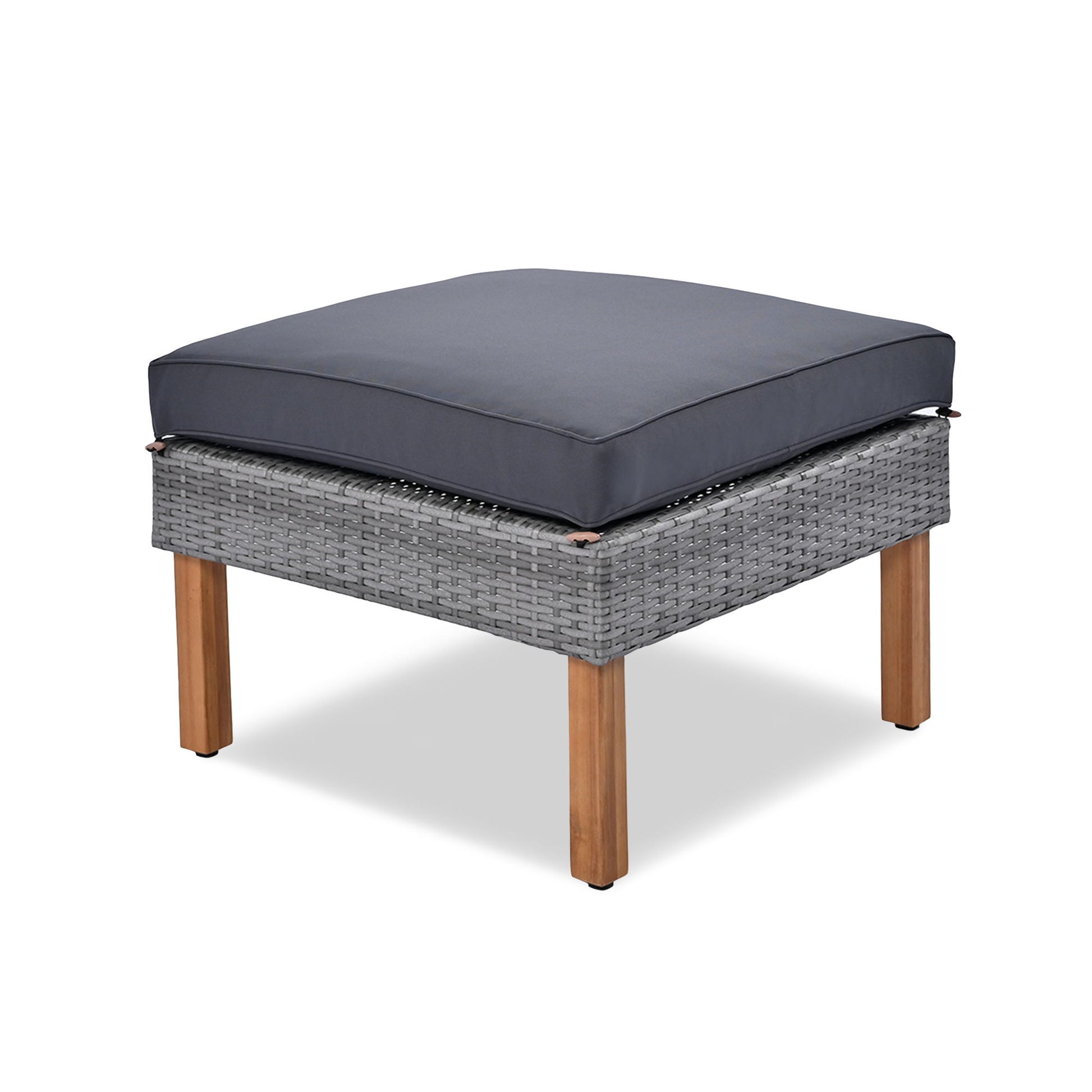 9 Piece Patio Rattan Furniture Set, Outdoor Conversation Set With Acacia Wood Legs And Tabletop, PE Rattan Sectional Sofa Set With Coffee Table, Washable Cushion - Best Buy Furniture