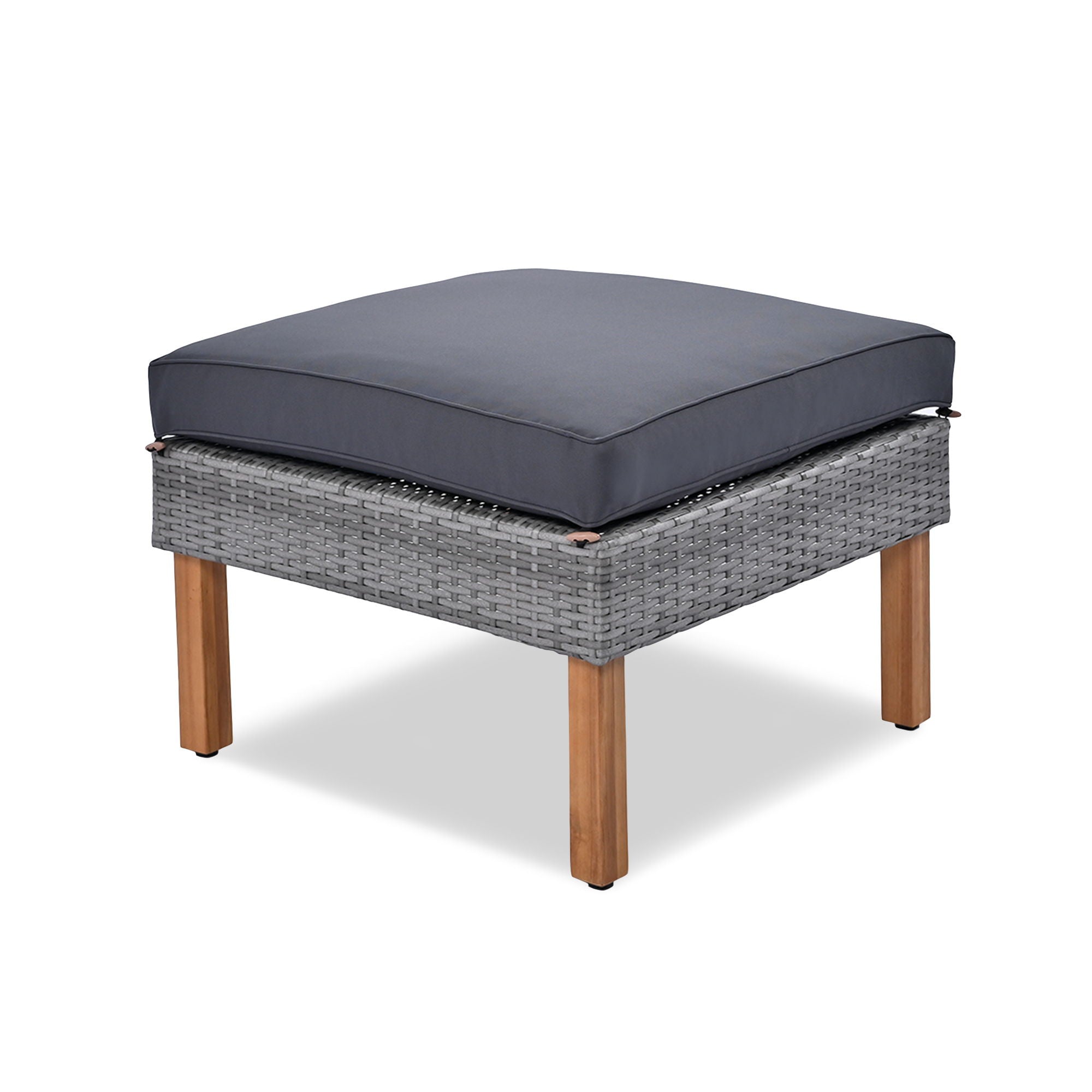 9 Piece Patio Rattan Furniture Set, Outdoor Conversation Set With Acacia Wood Legs And Tabletop, PE Rattan Sectional Sofa Set With Coffee Table, Washable Cushion - Best Buy Furniture