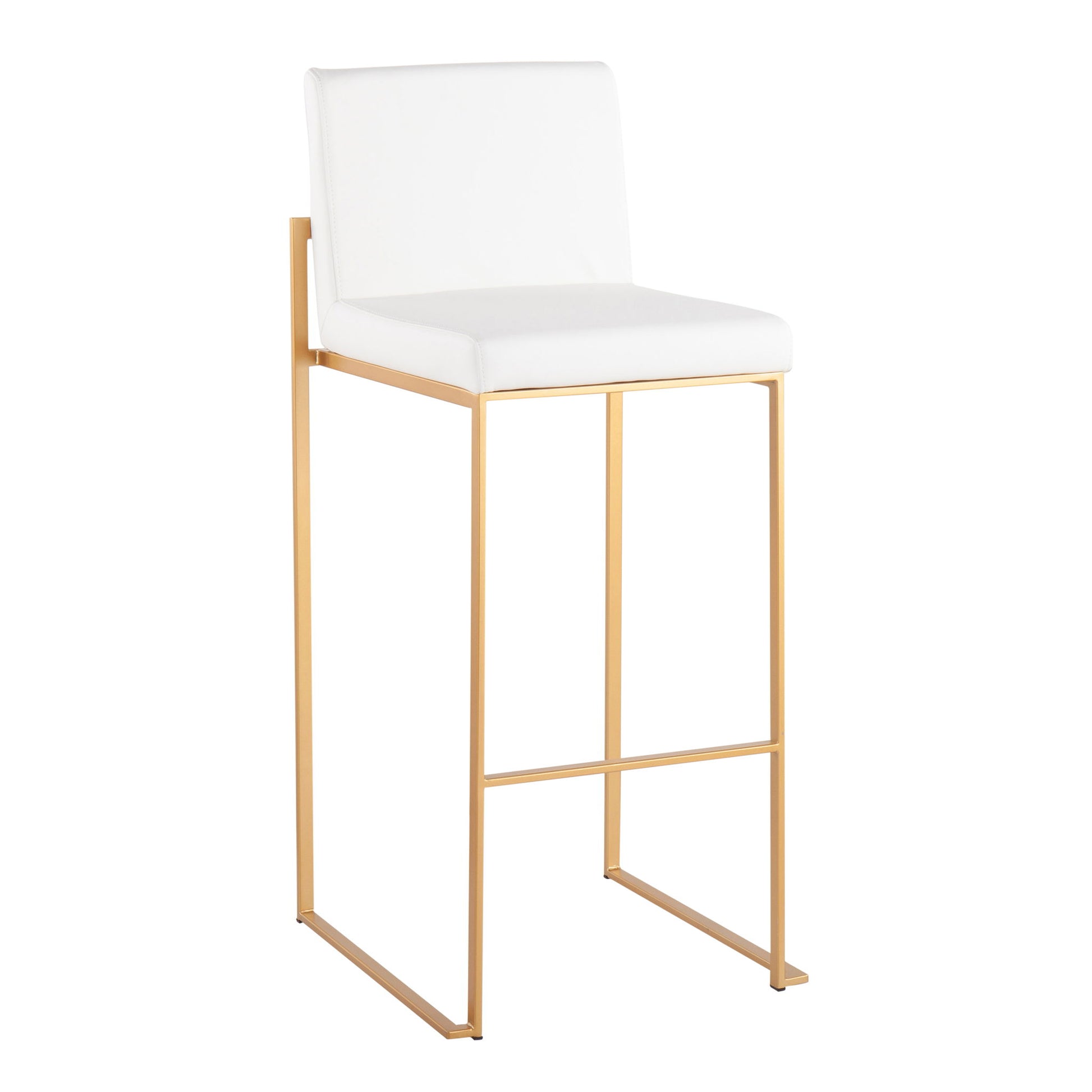 Fuji - Contemporary Design High Back Barstool (Set of 2) - Best Buy Furniture