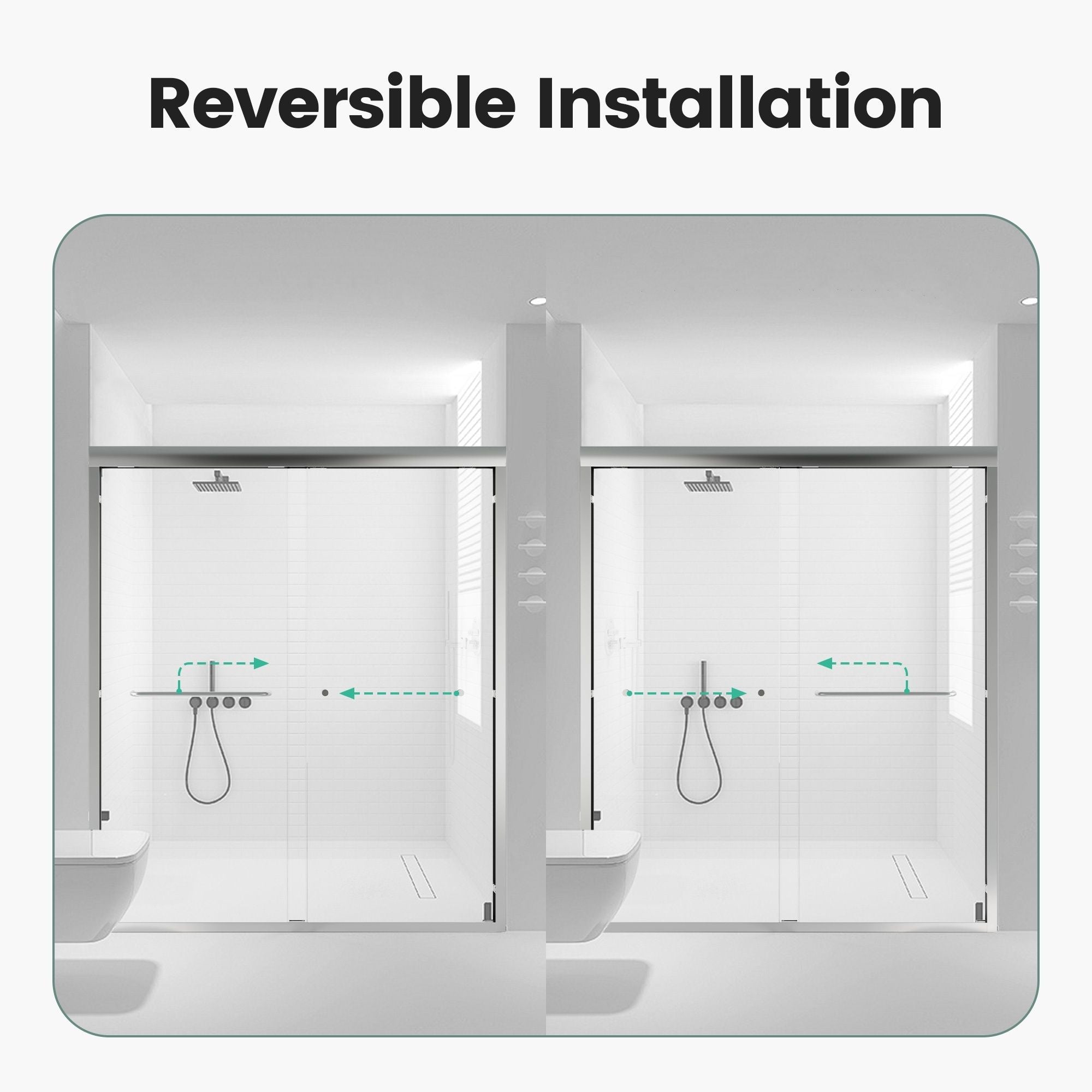 Semi-Frameless Double Sliding Shower Door, Bypass Shower Door, 1 / 4" (6Mm) Thick SGCC Tempered Glass Door - Best Buy Furniture