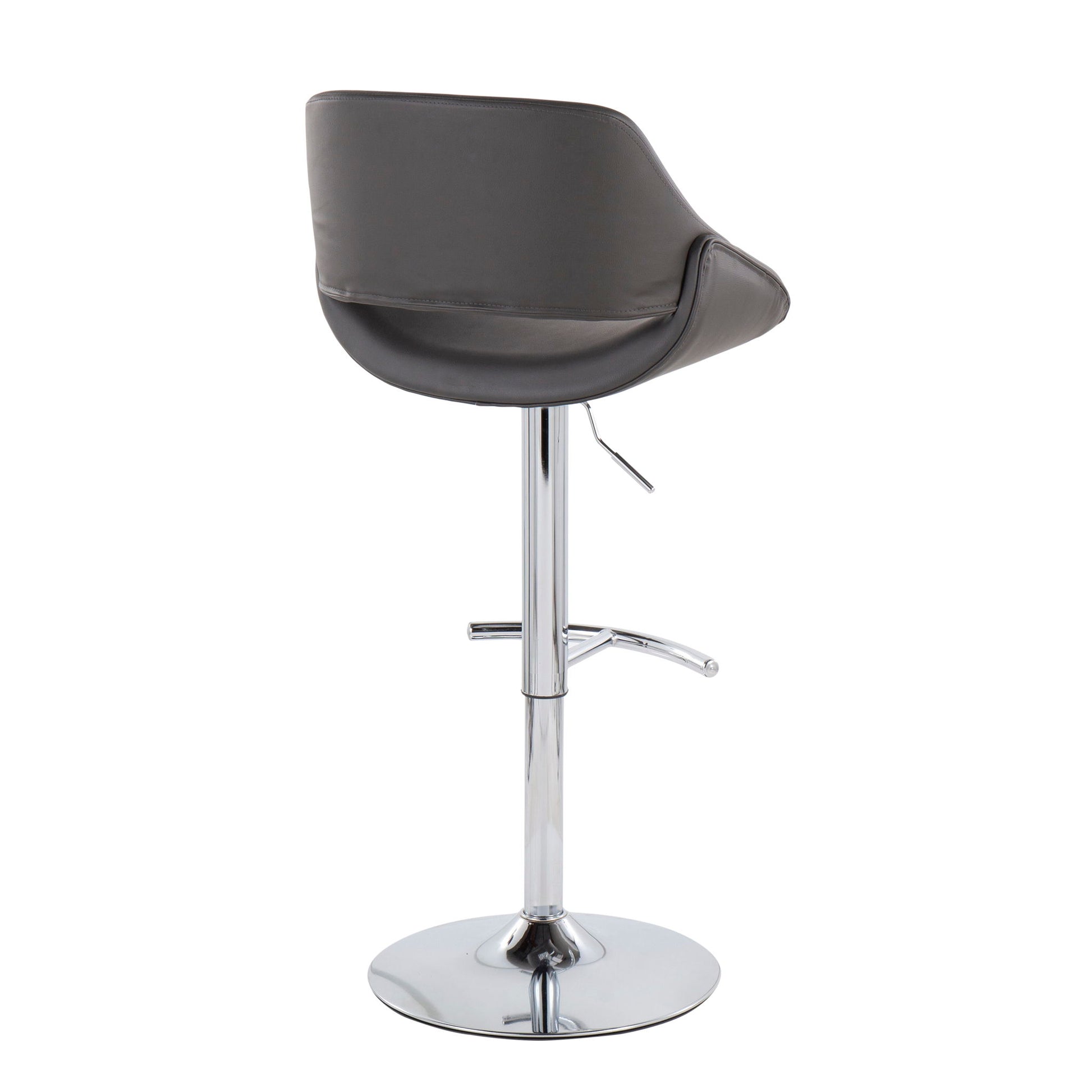 Fabrico - Contemporary Adjustable Bar Stool With Rounded T Footrest (Set of 2) - Best Buy Furniture
