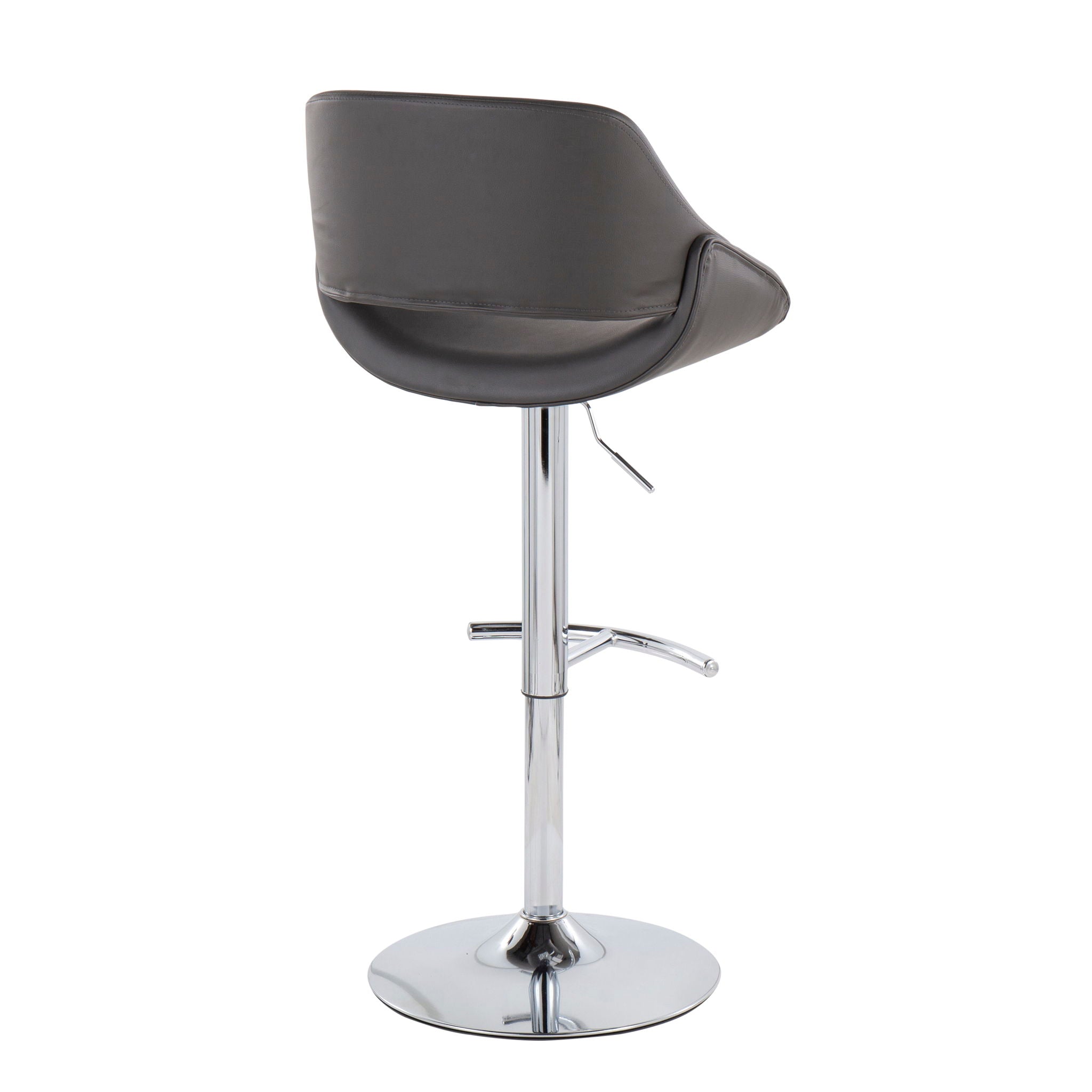 Fabrico - Contemporary Adjustable Bar Stool With Rounded T Footrest (Set of 2) - Best Buy Furniture