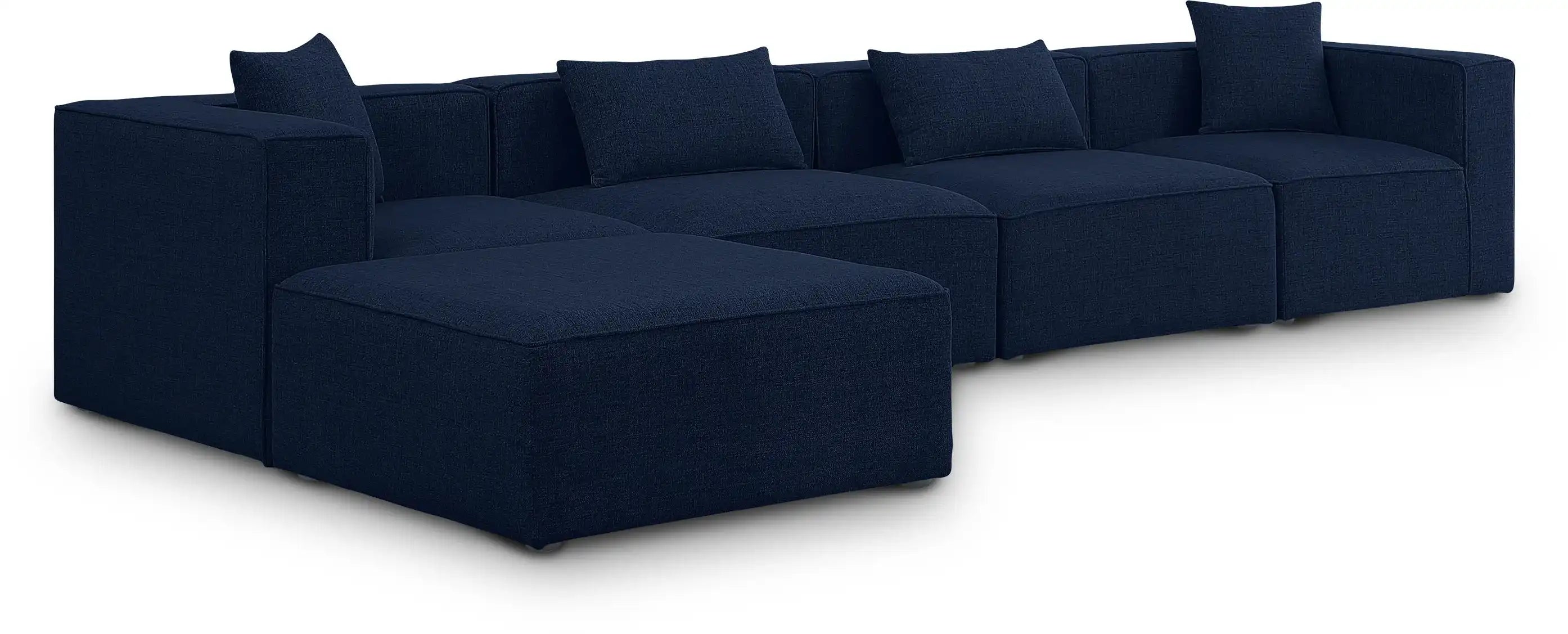 Cube - Linen 5 Piece Modular Sectional With Chaise - Best Buy Furniture