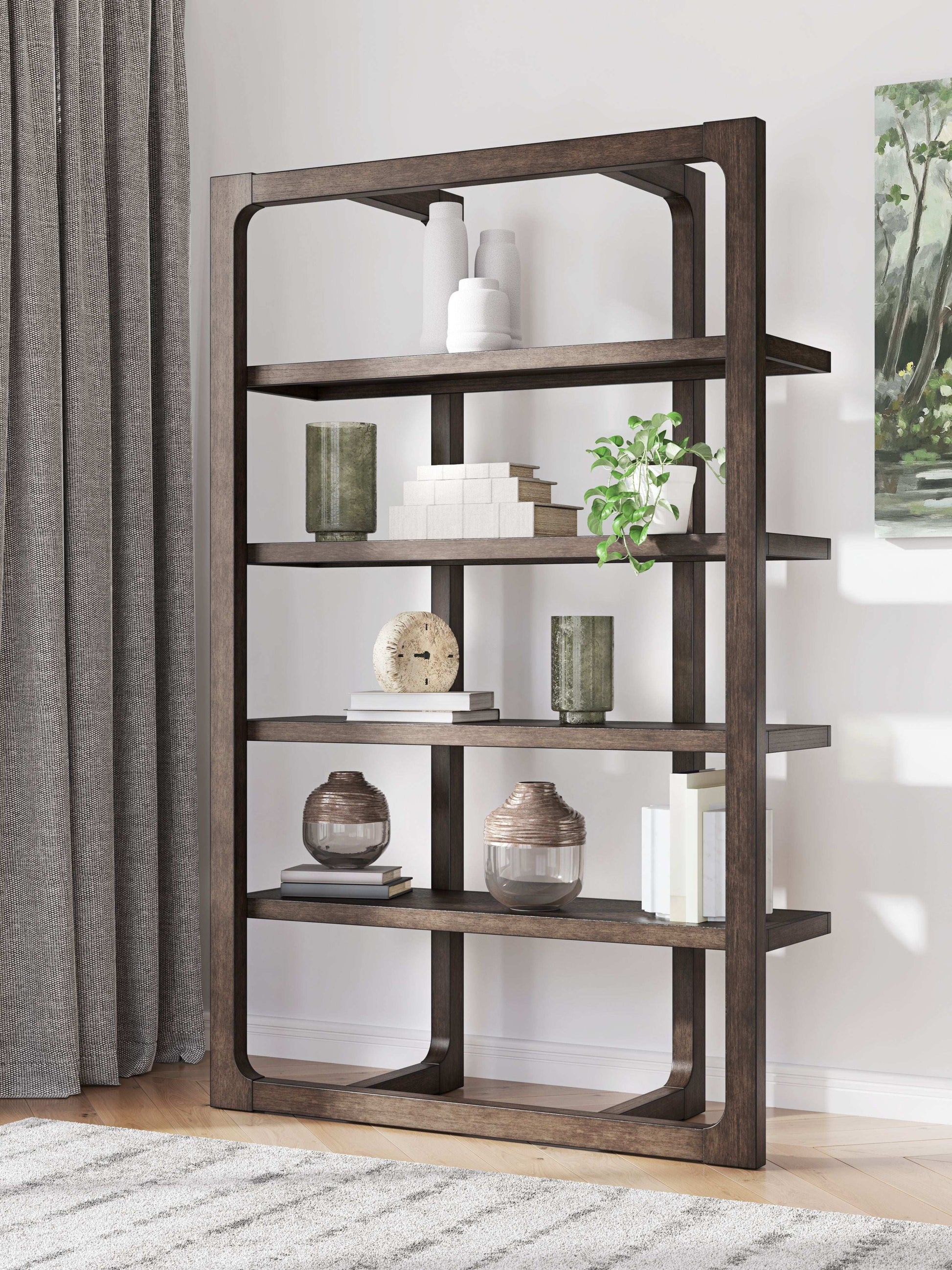 Breckington - Bookcase - Dark Brown - Best Buy Furniture