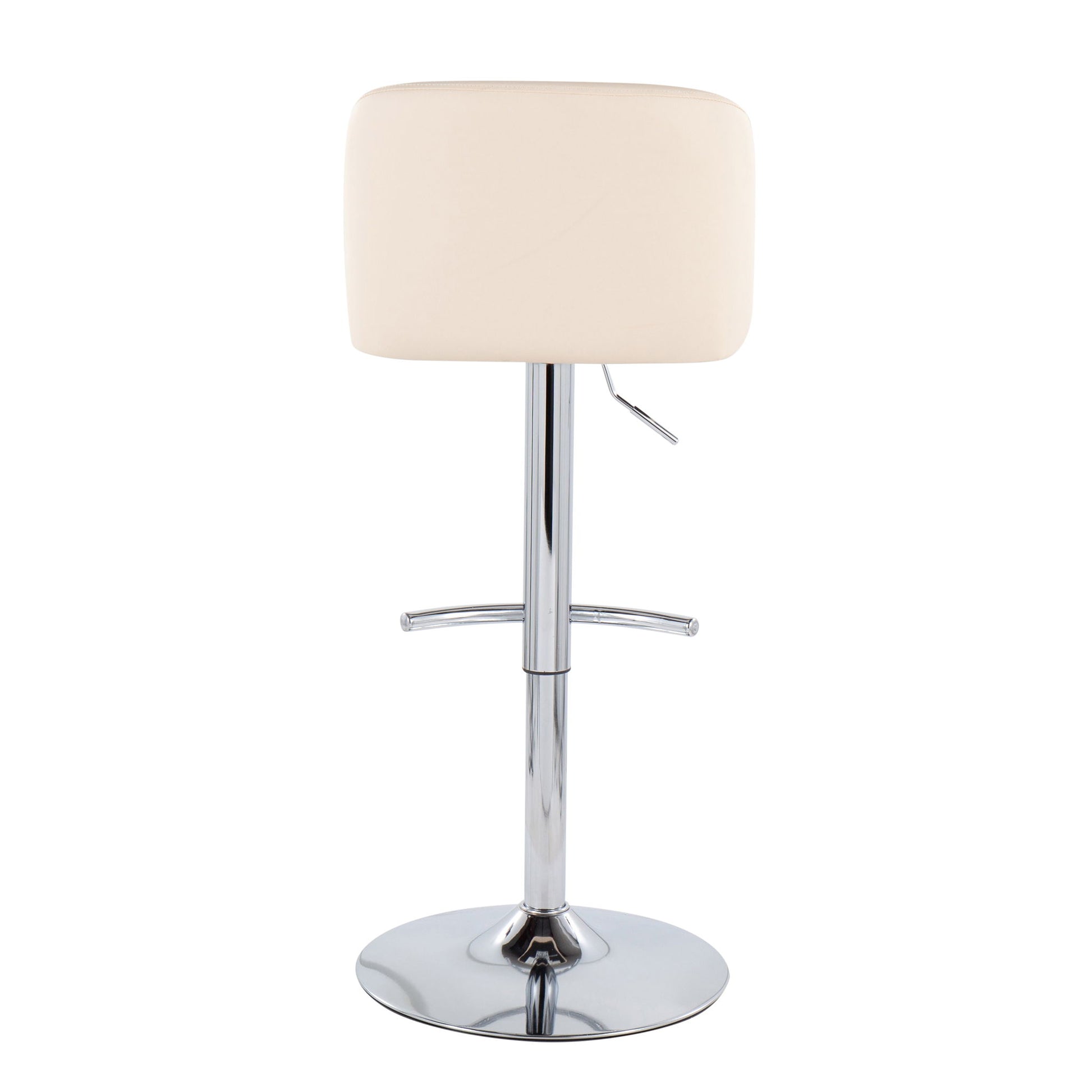 Toriano - Contemporary Adjustable Barstool With Swivel & Rounded T Footrest (Set of 2) - Best Buy Furniture