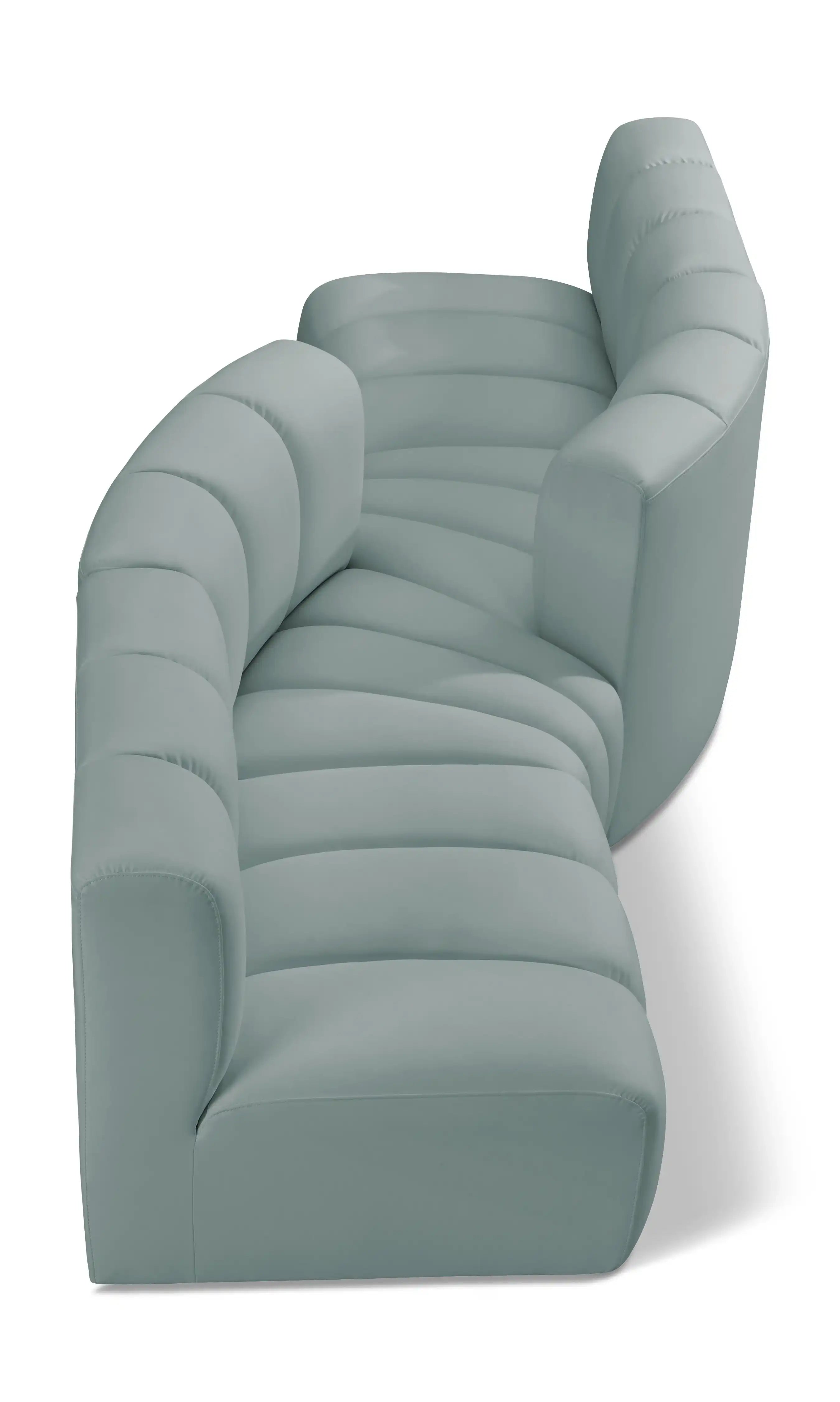 Arc - Faux Leather 4 Piece Sofa - Best Buy Furniture