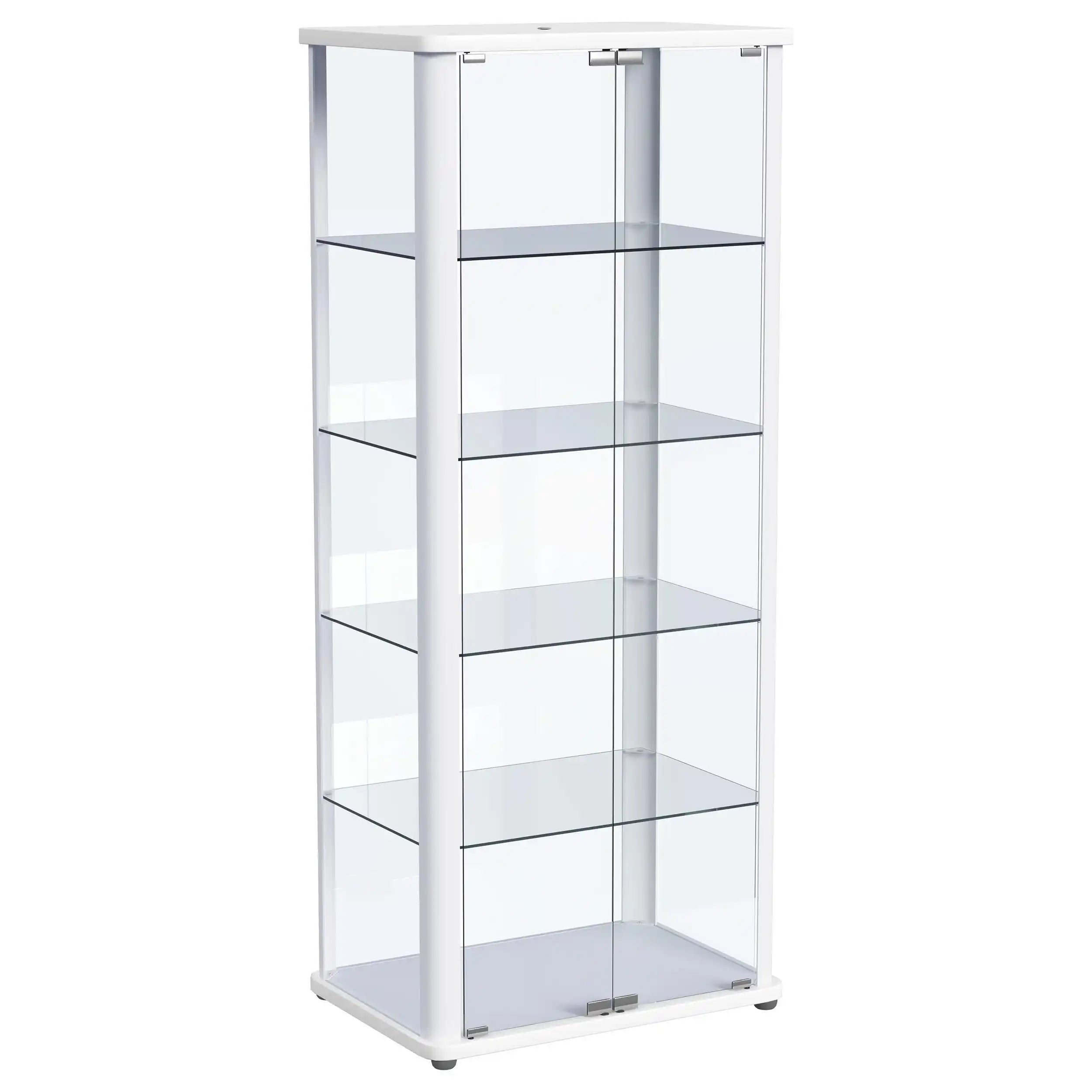 Aero - 5-Shelf Display Curio Cabinet With Led Lighting - Best Buy Furniture