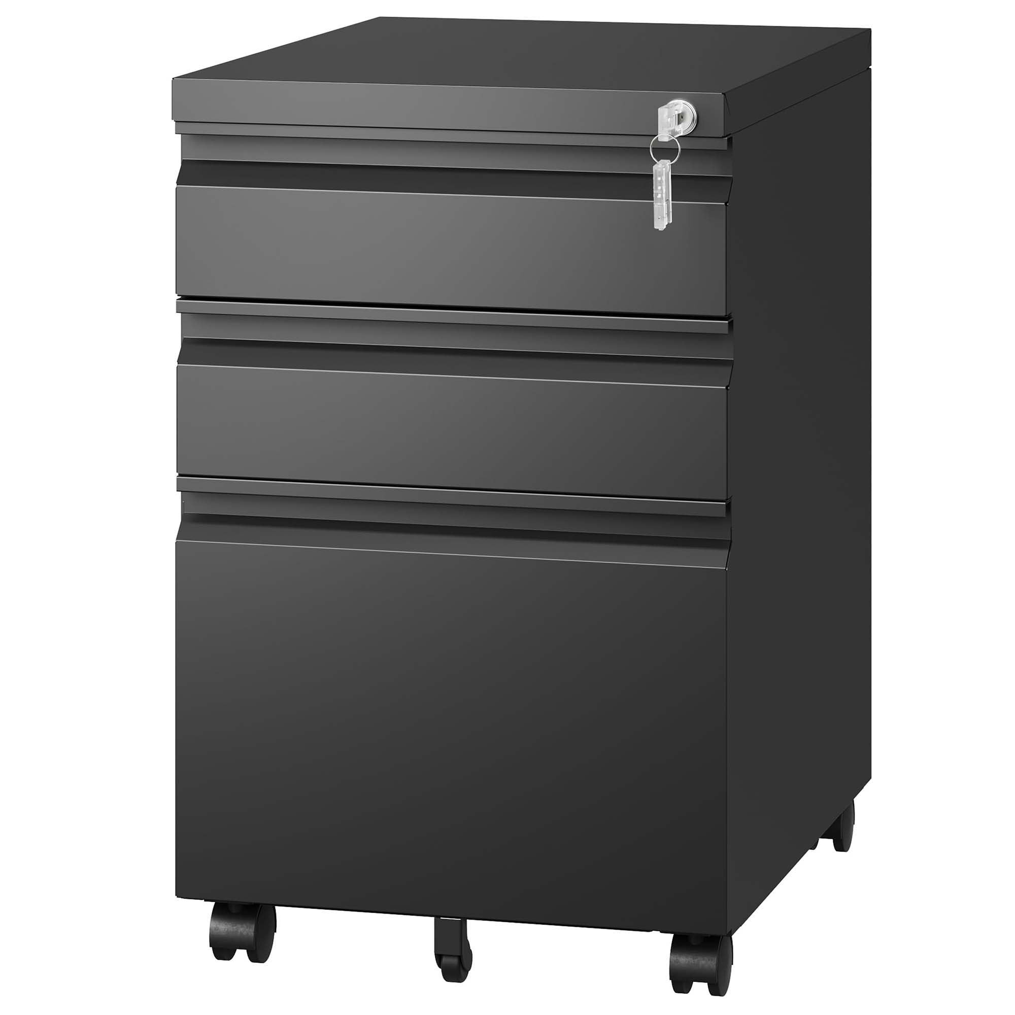 Metal Drawer Mobile File Cabinet With Lock For Home Office Organizer - Best Buy Furniture
