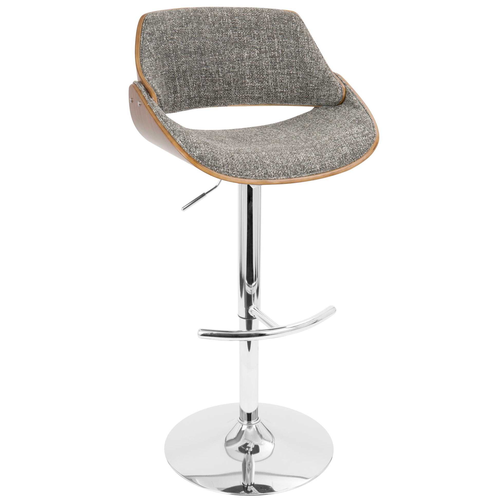 Fabrizzi - Mid Century Modern Adjustable Barstool With Swivel (Set of 2) - Best Buy Furniture