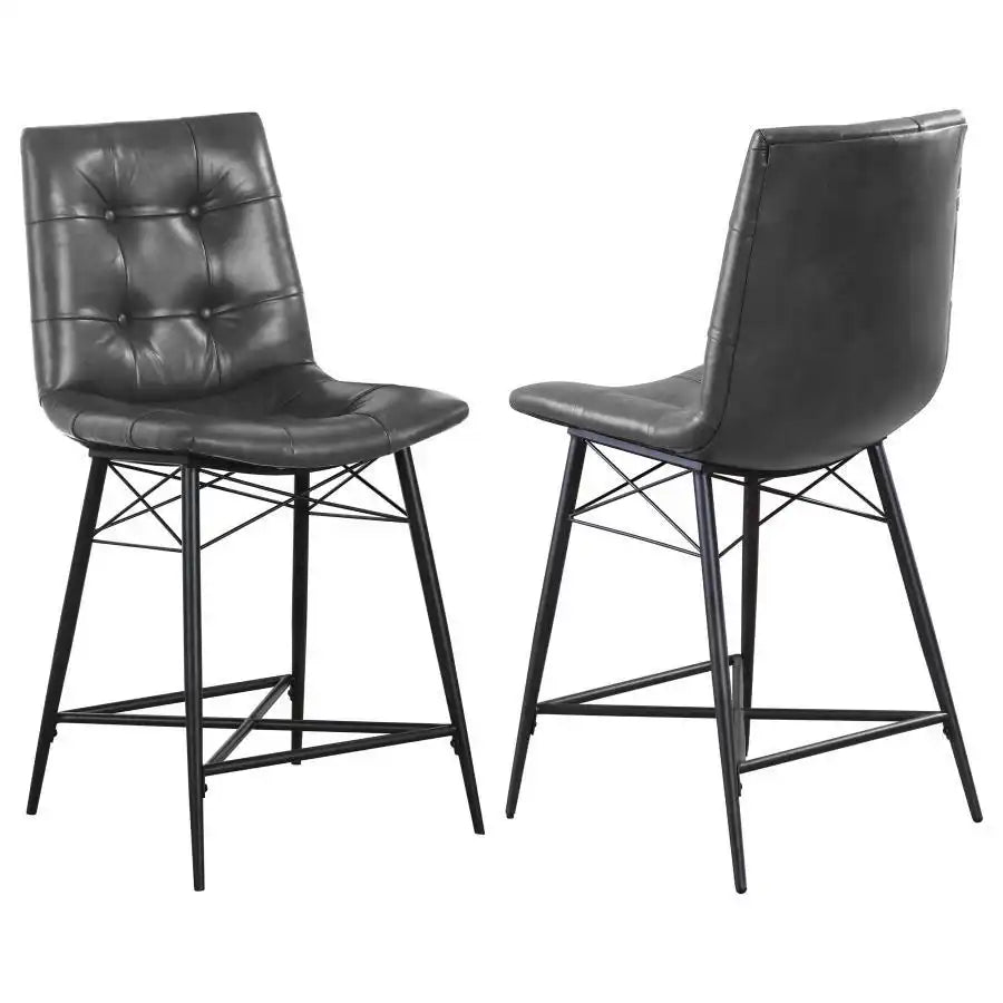 Aiken - Upholstered Tufted Counter Chair (Set of 2) - Best Buy Furniture