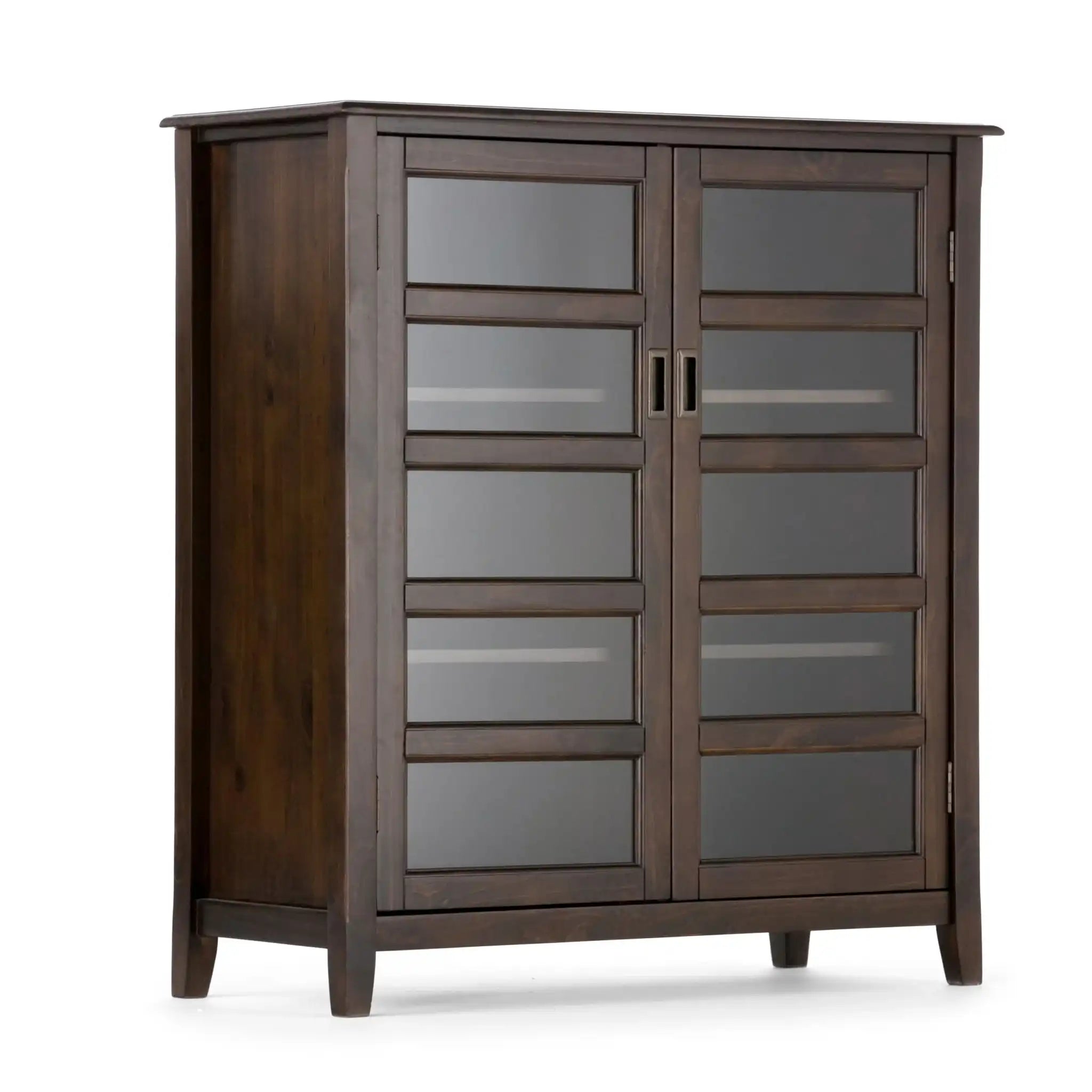 Burlington - Medium Storage Cabinet - Mahogany Brown - Best Buy Furniture