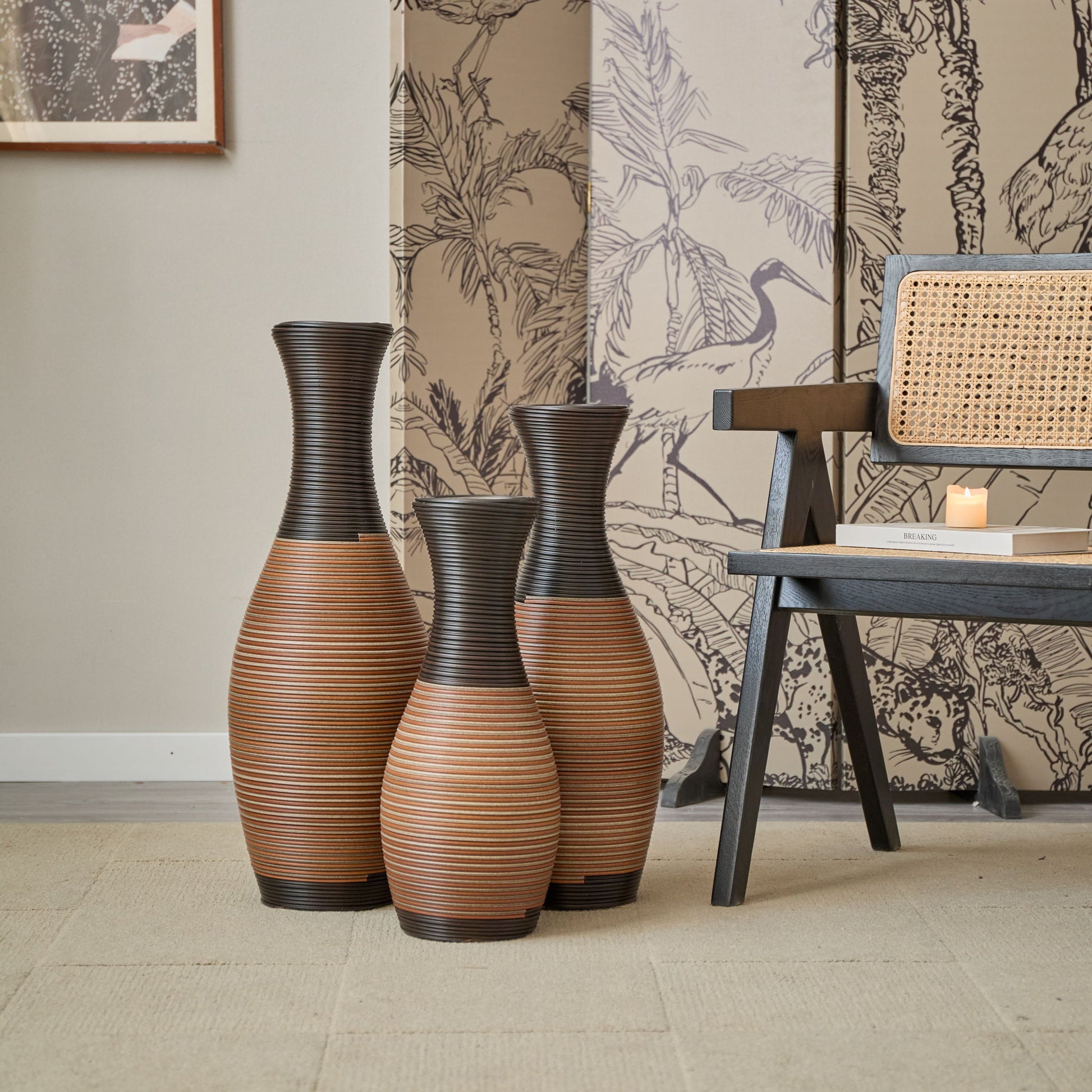 Designer Floor Vases, Large Vases For Home Decor Flooring (Set of 3) - Best Buy Furniture