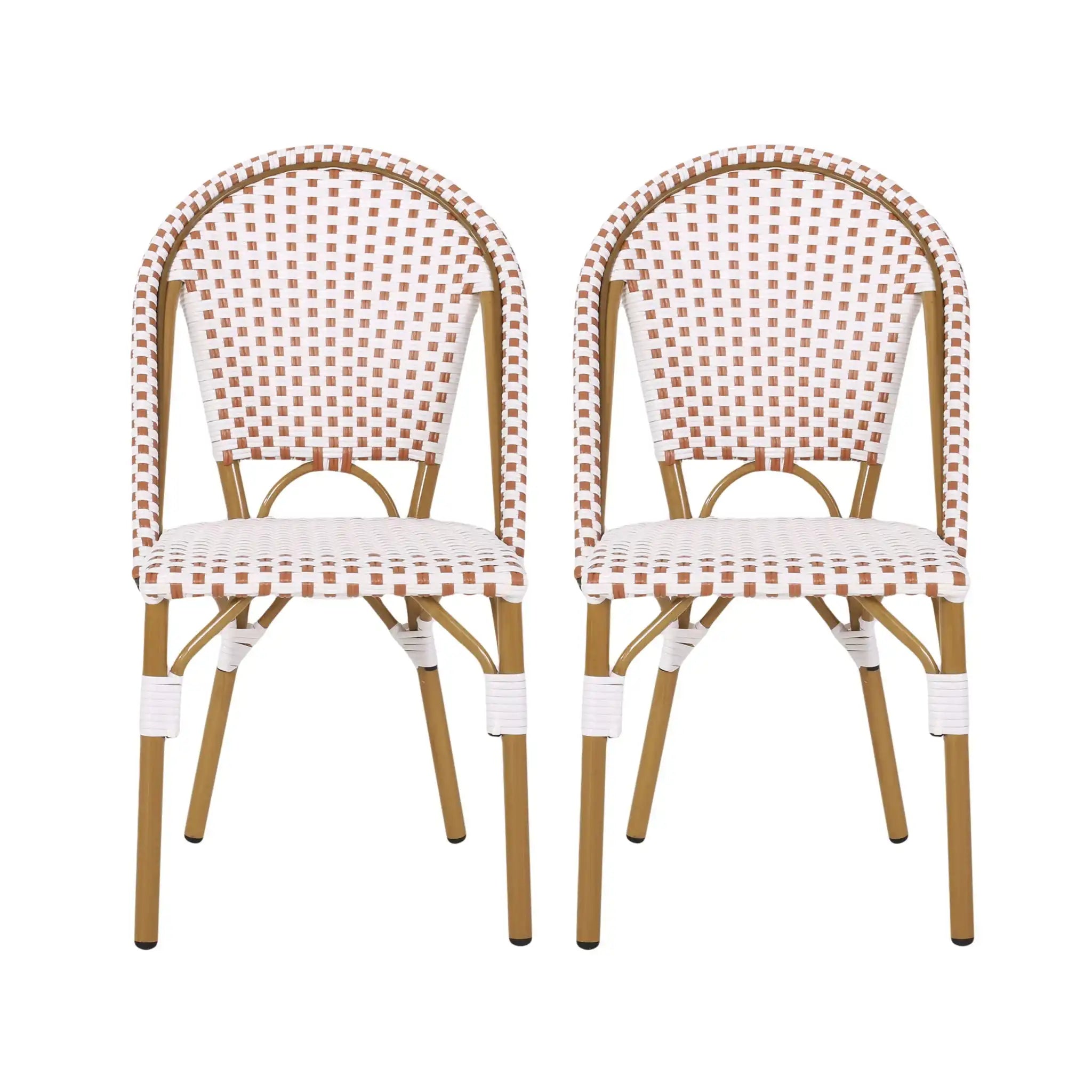 Outdoor Rattan And Aluminum French Bistro Chairs Set - Best Buy Furniture