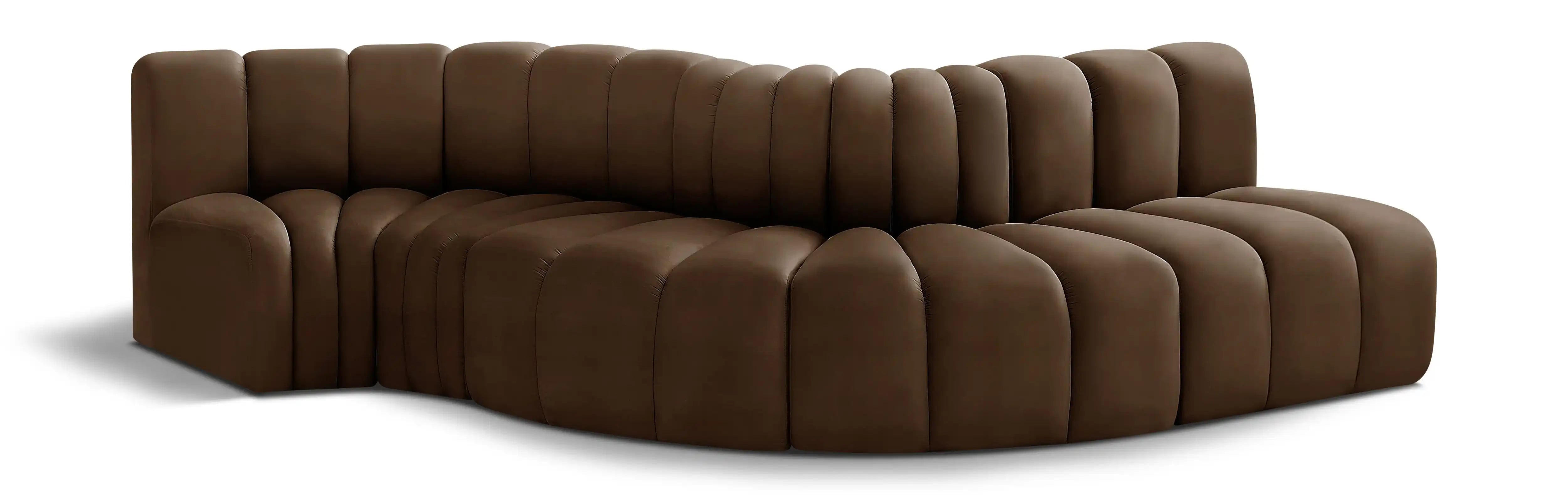 Arc - Velvet 5 Piece Modular Sofa - Best Buy Furniture
