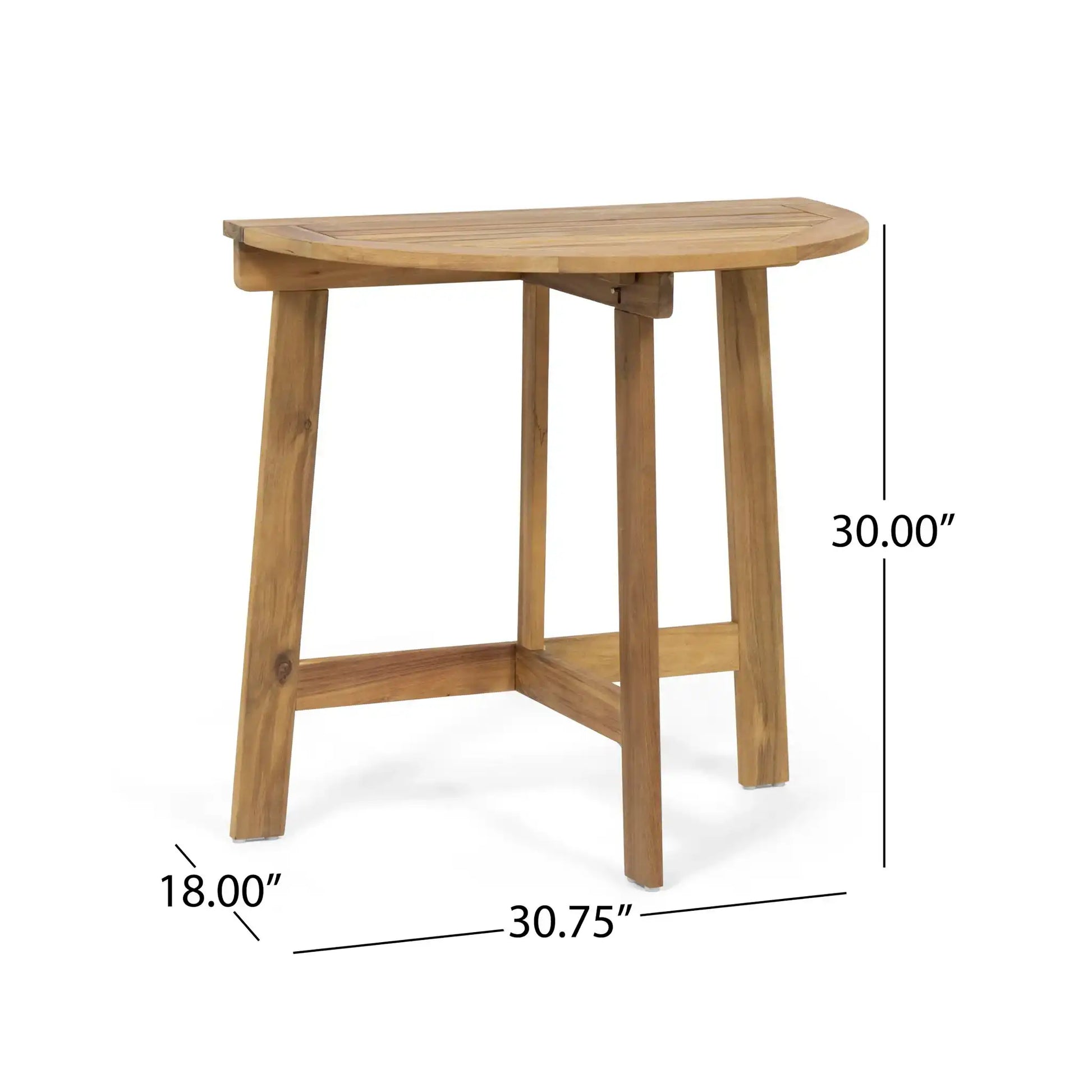 Outdoor Half Round Folding Acacia Wood Bistro Table - Best Buy Furniture