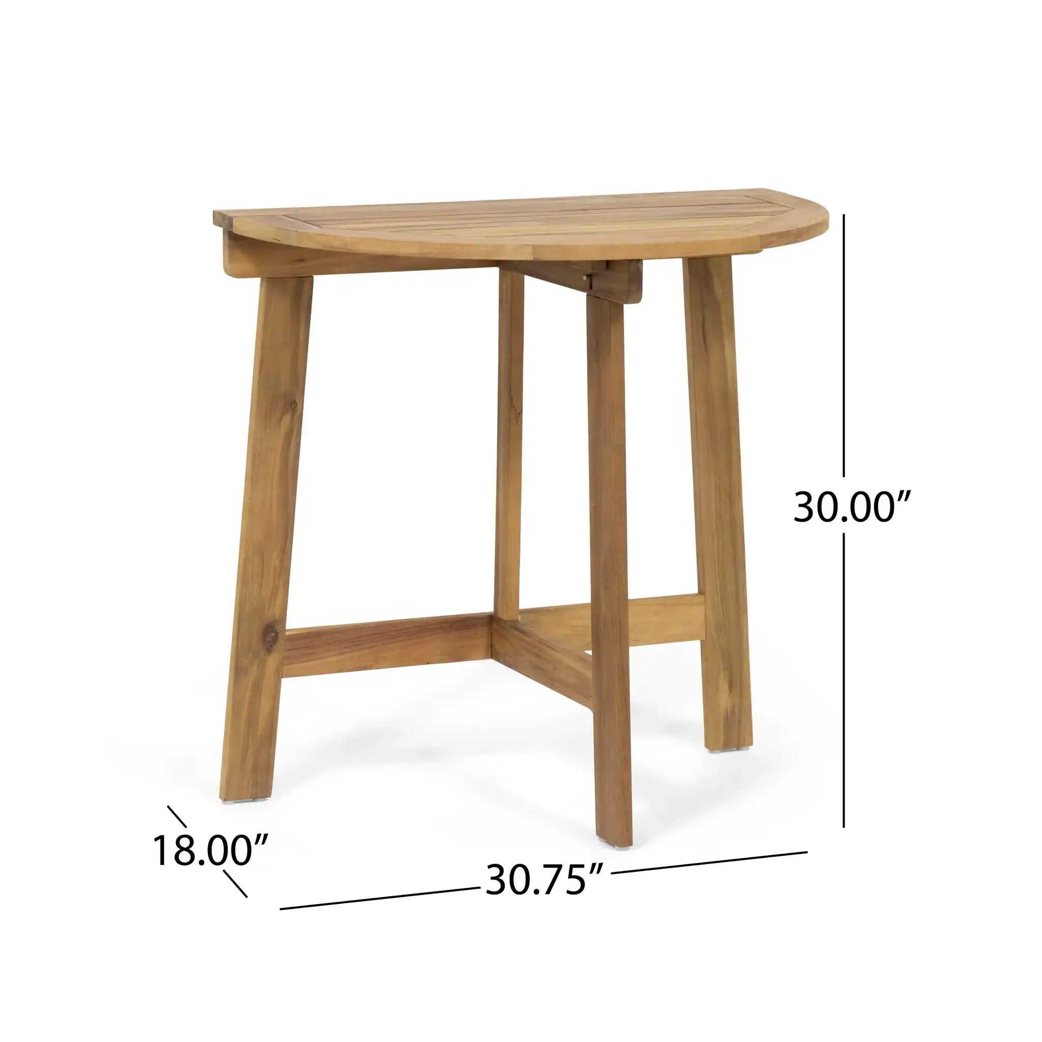 Outdoor Half Round Folding Acacia Wood Bistro Table - Best Buy Furniture