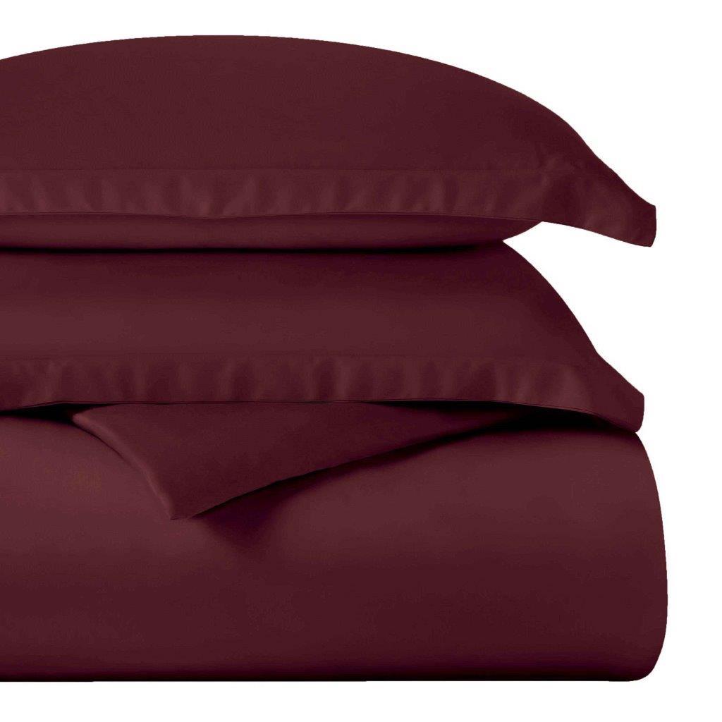 Egyptian Cotton 400 Thread Count Solid Luxury Duvet Cover Set