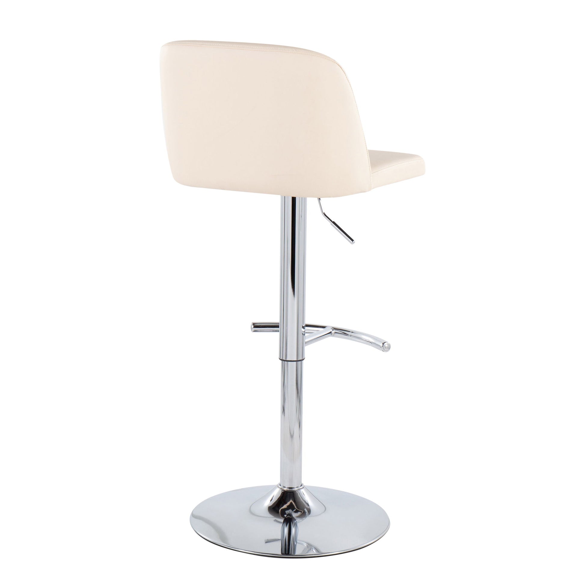 Toriano - Contemporary Adjustable Barstool With Swivel & Rounded T Footrest (Set of 2) - Best Buy Furniture