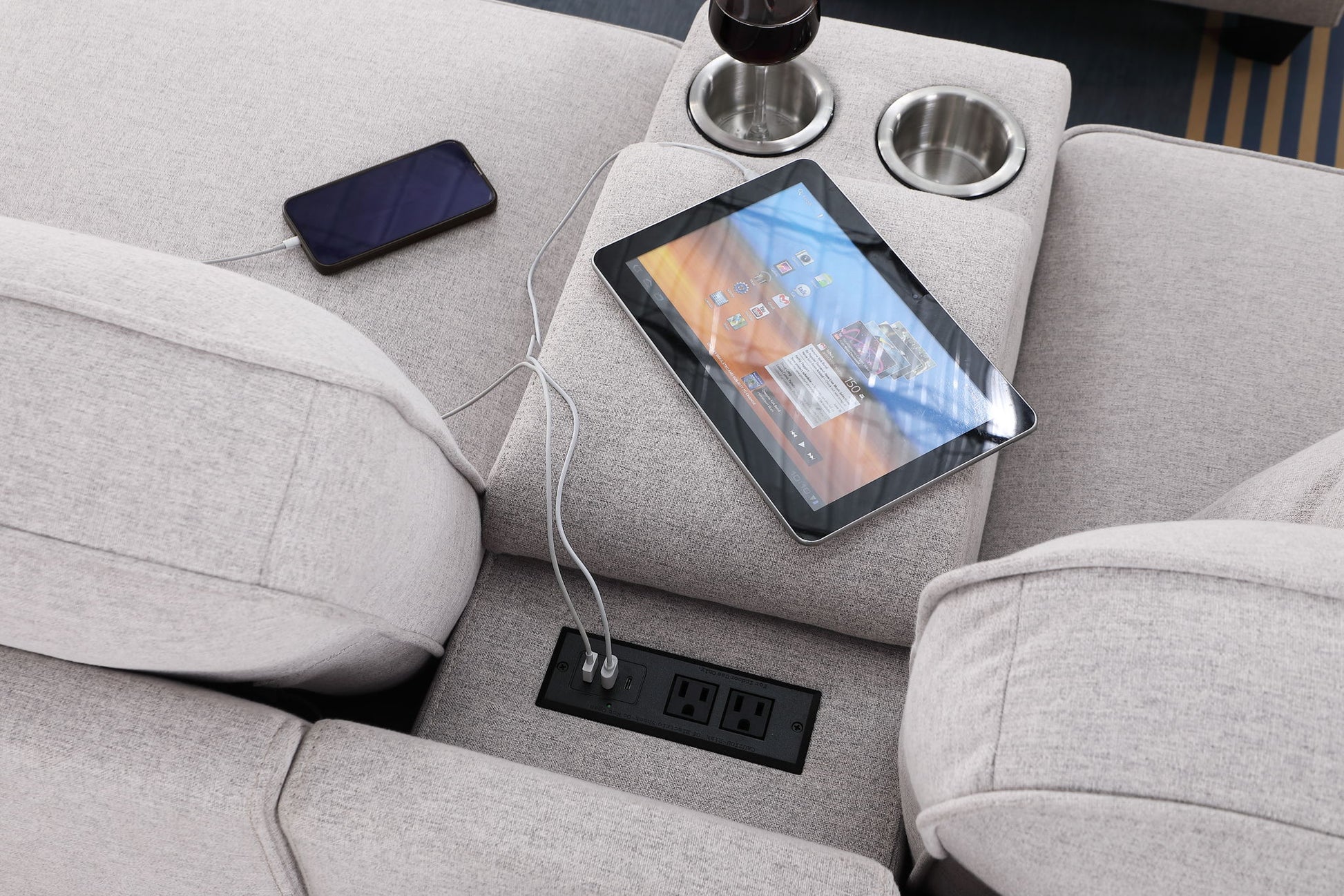 Eric - 9 Piece Upholstered Sectional With Ottoman - Best Buy Furniture