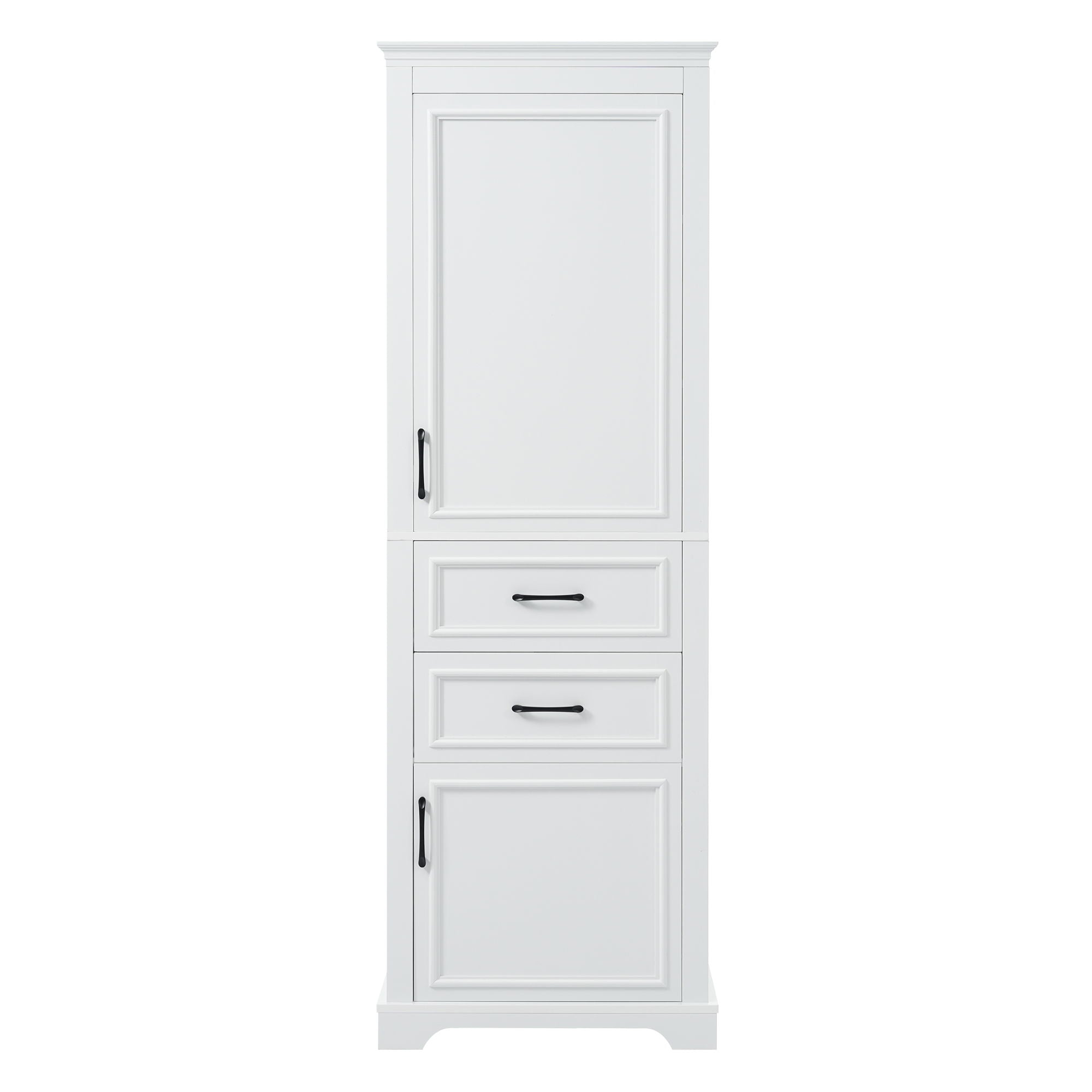Freestanding Bathroom Vanity Tall With Damping Hinge Doors, Adjustable Shelves - White - Best Buy Furniture