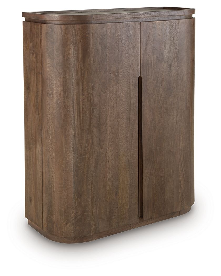 Landermont - Bar Cabinet - Medium Brown - Best Buy Furniture