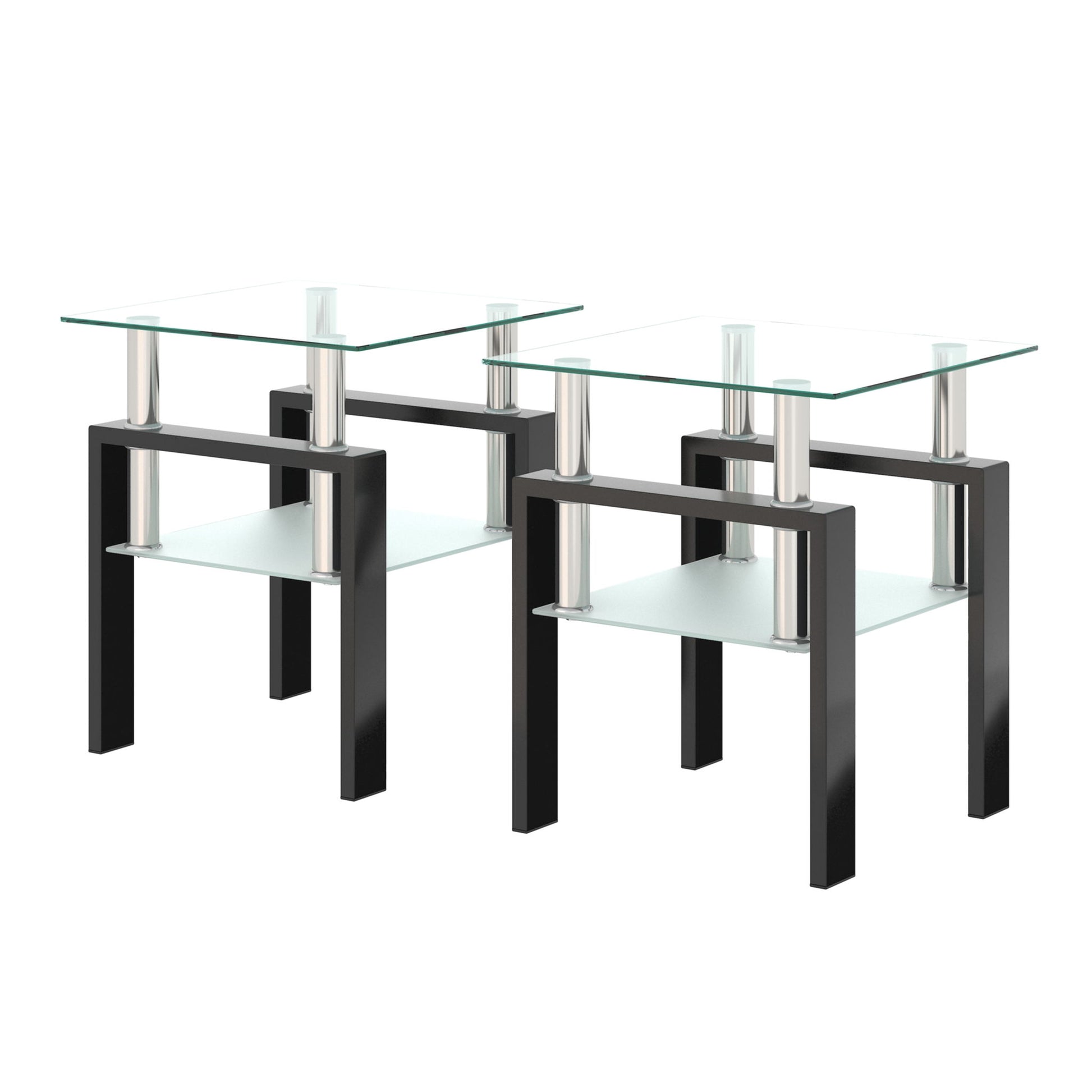 Modern Tempered Glass Tea Table, End Square Table For Living Room - Best Buy Furniture