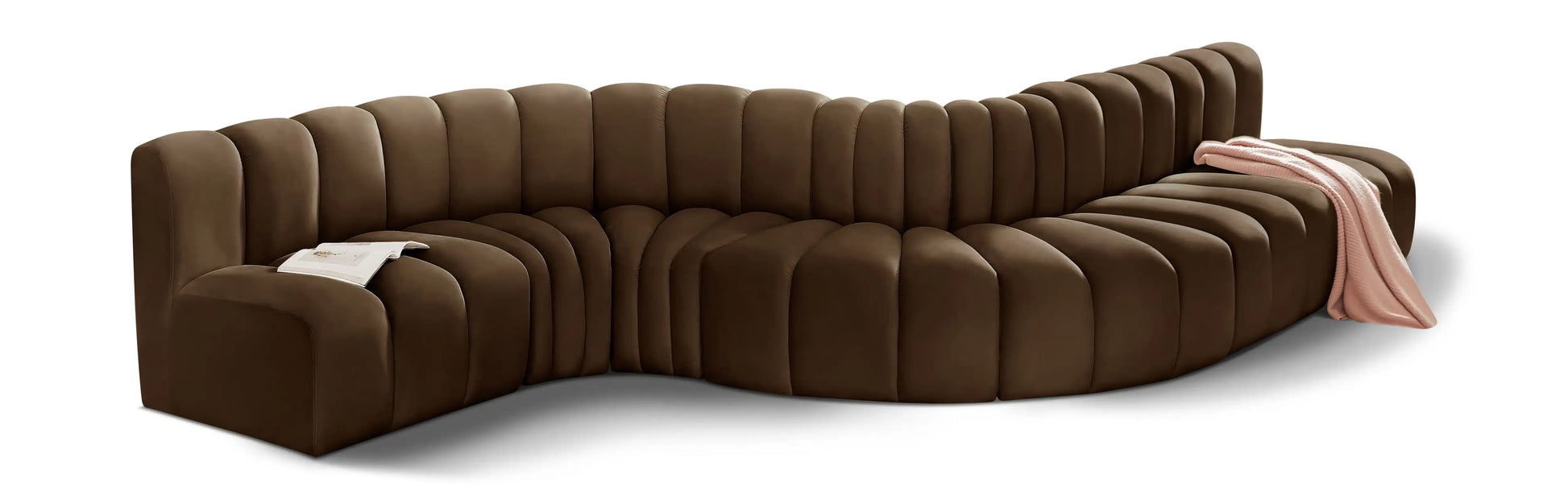 Arc - Velvet 7 Piece Modular Sofa - Best Buy Furniture