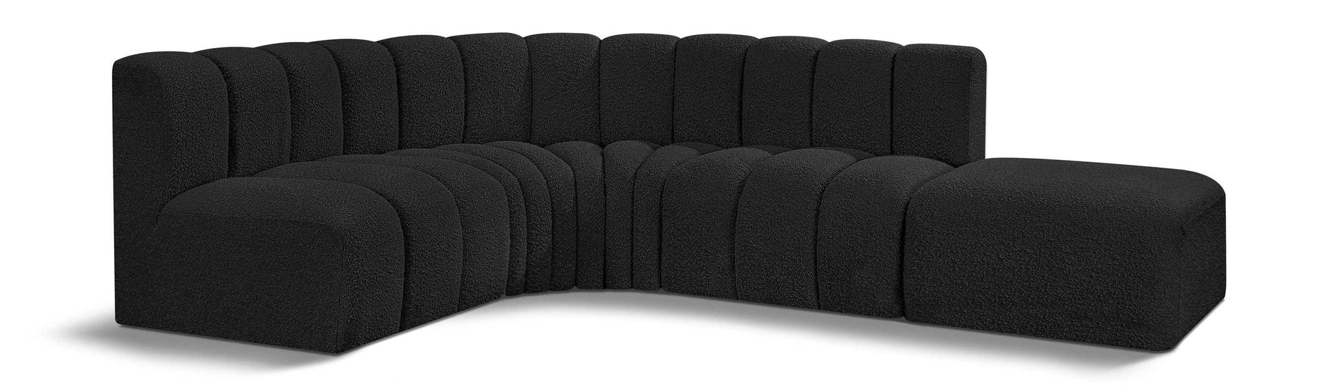 Arc - Boucle Fabric 5 Piece Corner Modular Sofa - Best Buy Furniture