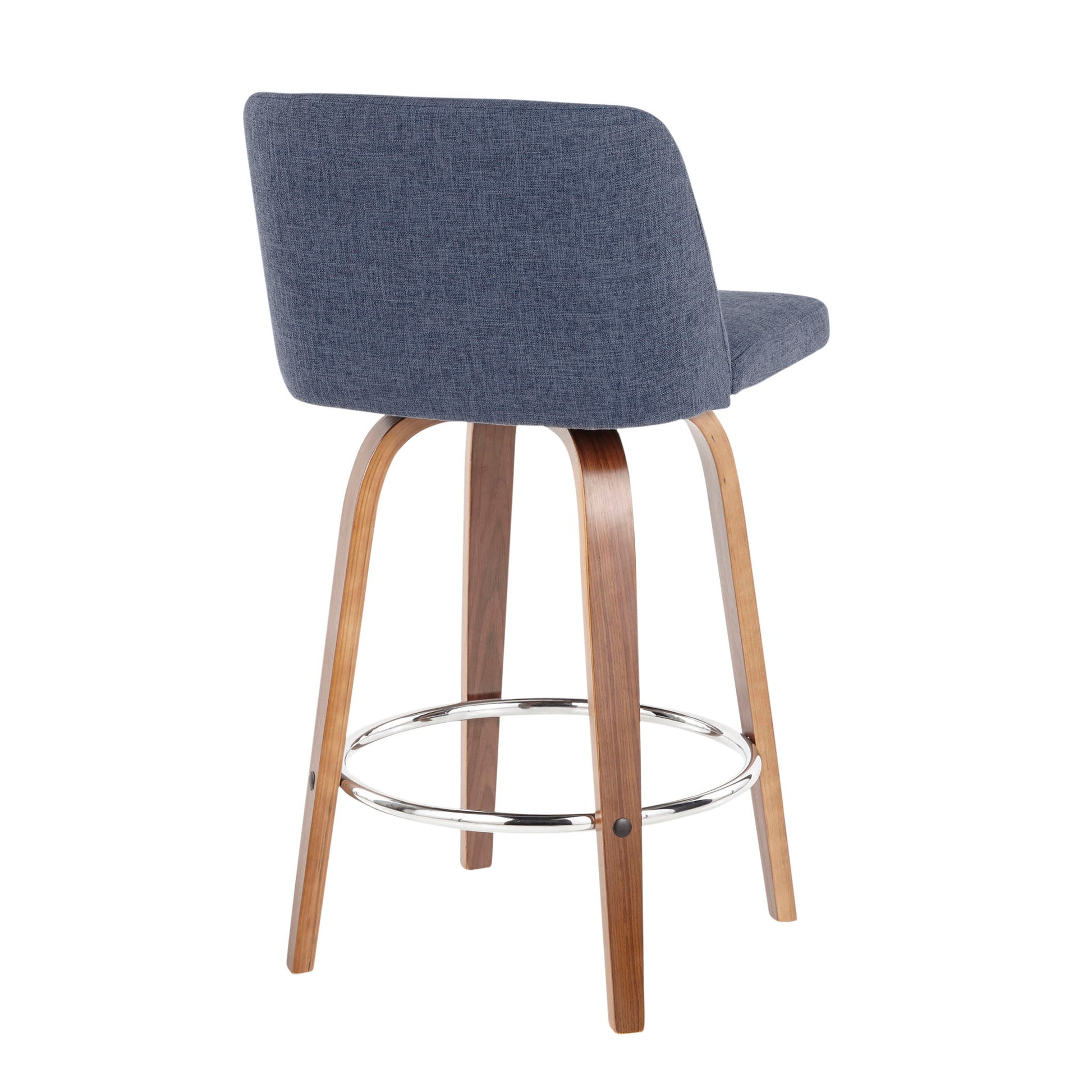 Toriano - Mid-Century Modern Fixed Height Counter Stool With Round Footrest (Set of 2) - Best Buy Furniture