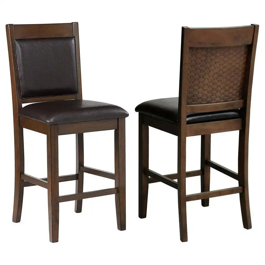 Dewey - Upholstered Counter Chair (Set of 2) - Walnut - Best Buy Furniture