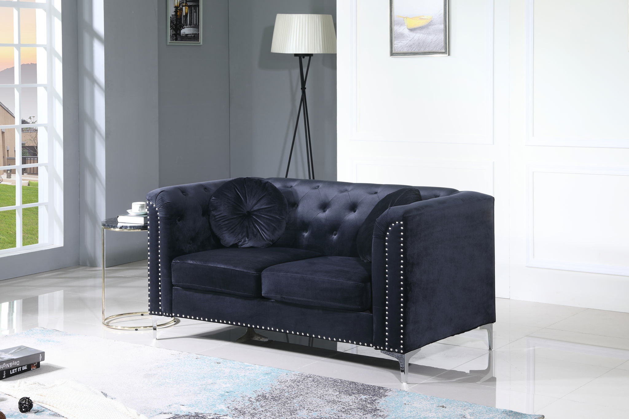 Stylish Sloped Arm Loveseat - Best Buy Furniture