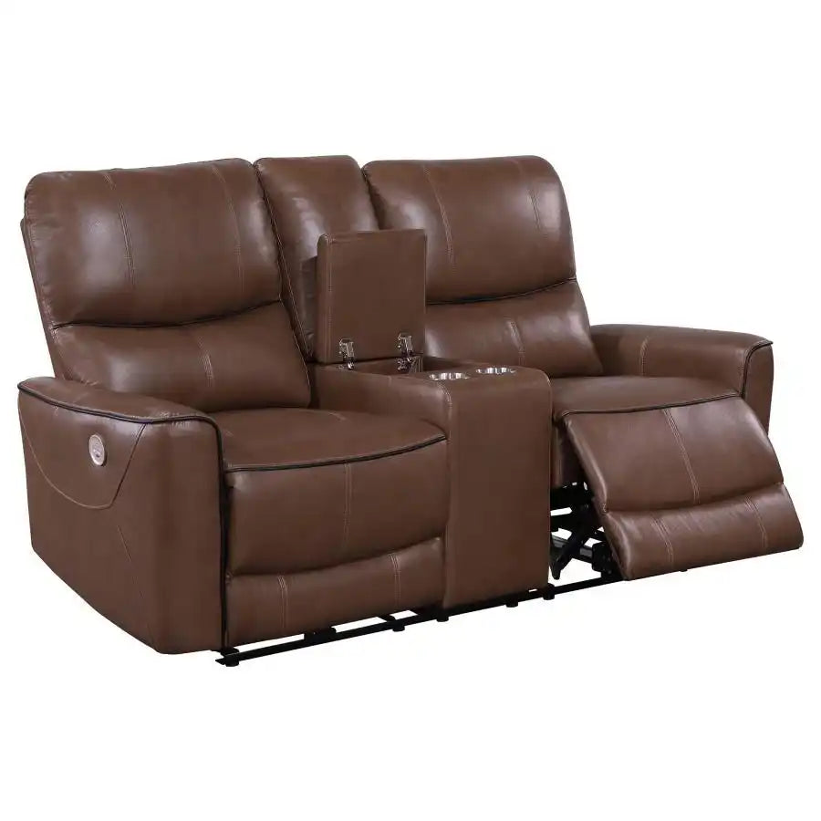 Greenfield - Upholstered Power Reclining Loveseat - Best Buy Furniture