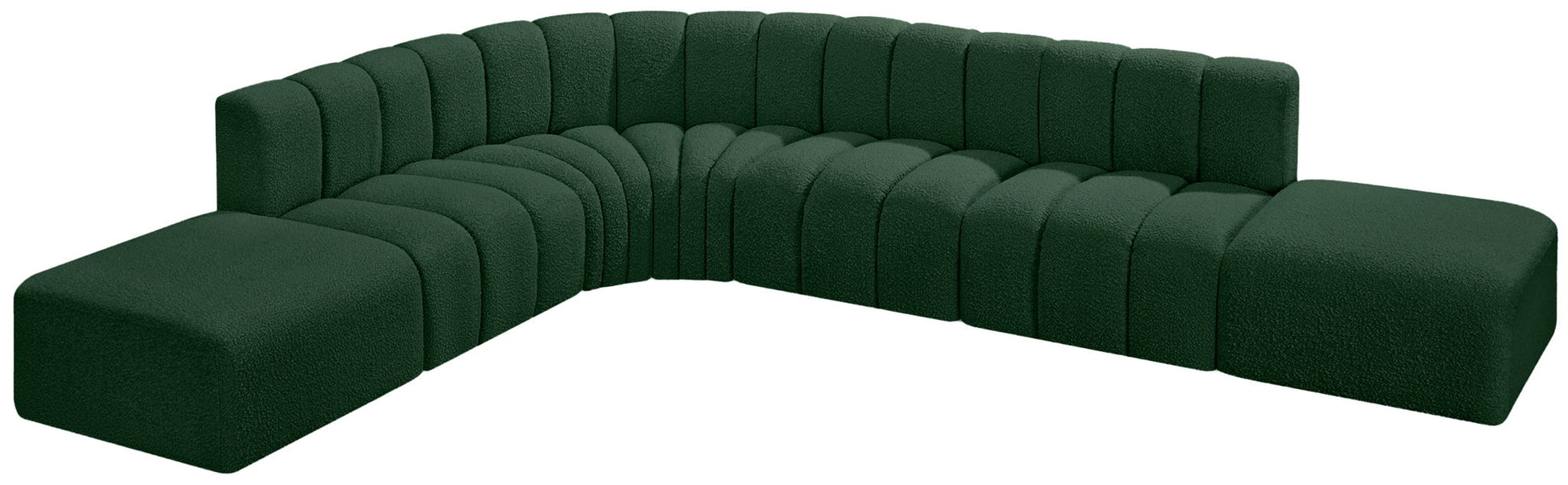 Arc - Boucle Fabric 7 Piece Corner Modular Sofa - Best Buy Furniture