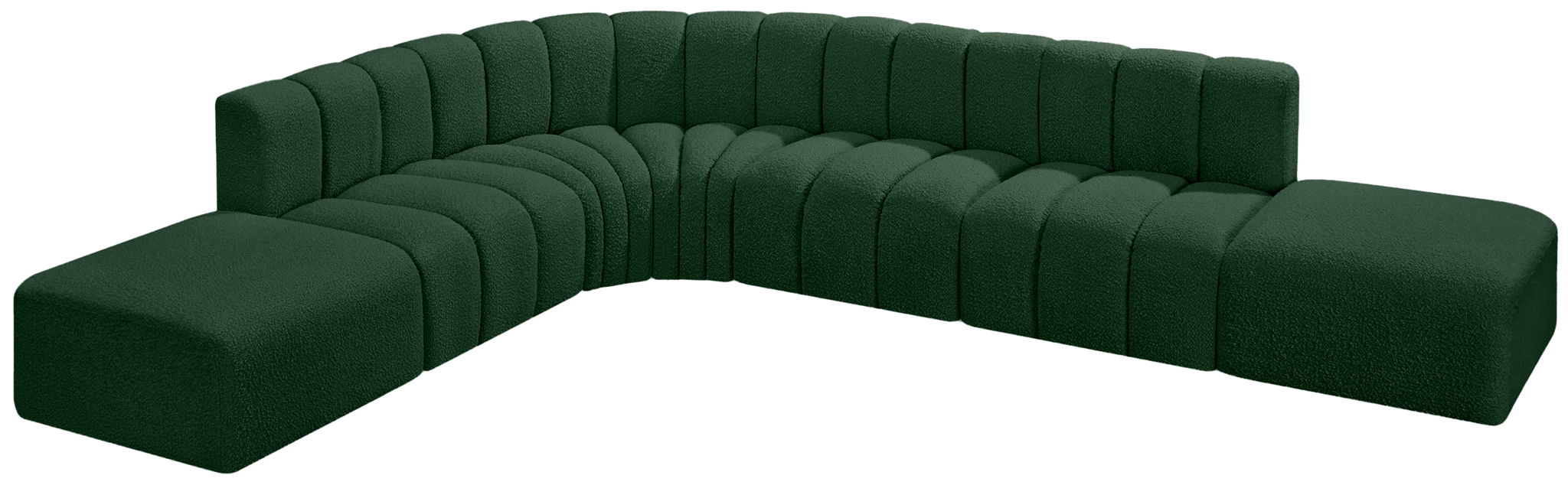 Arc - Boucle Fabric 7 Piece Corner Modular Sofa - Best Buy Furniture