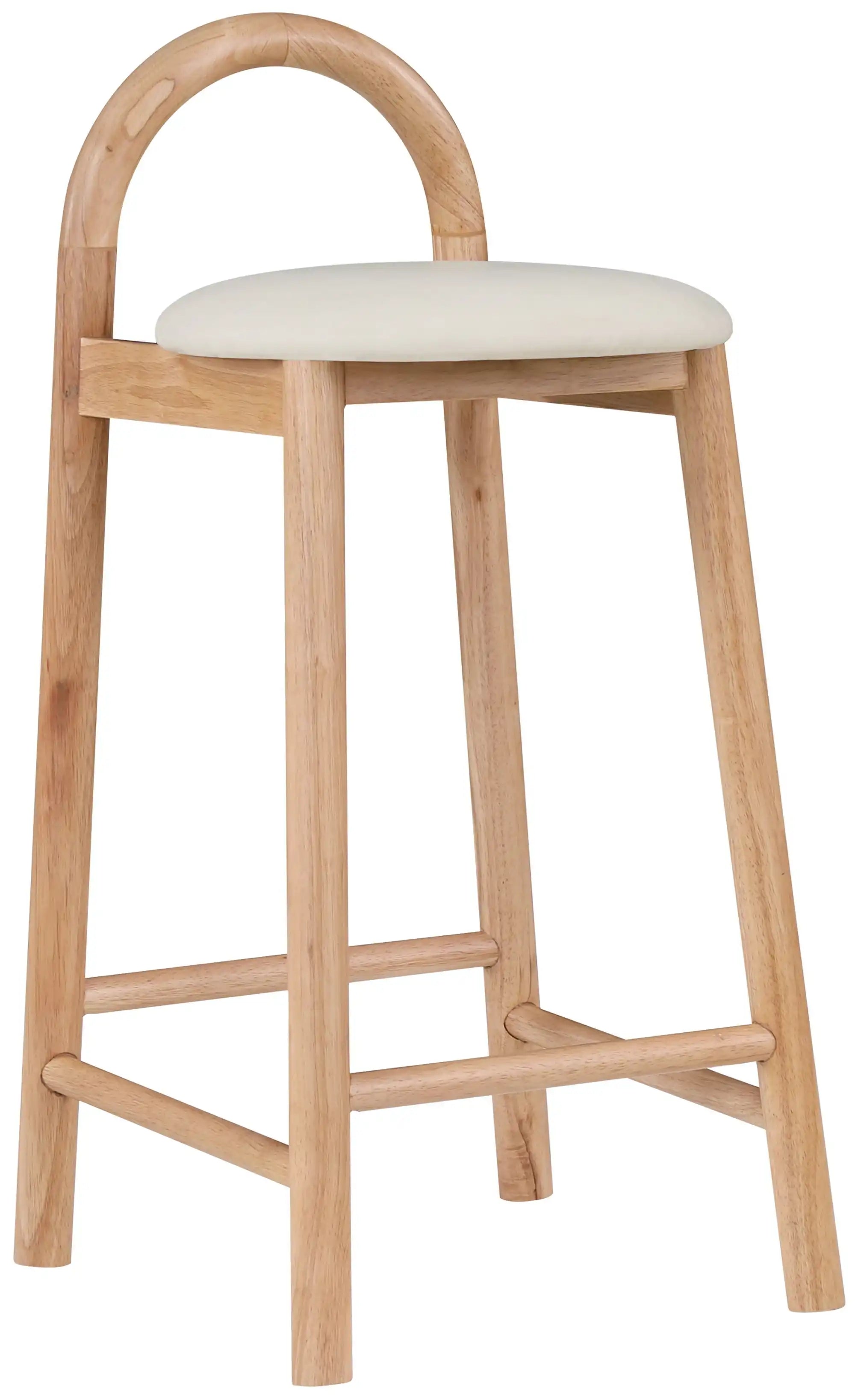 Calvin - Faux Leather Stool - Light Brown Legs - Best Buy Furniture