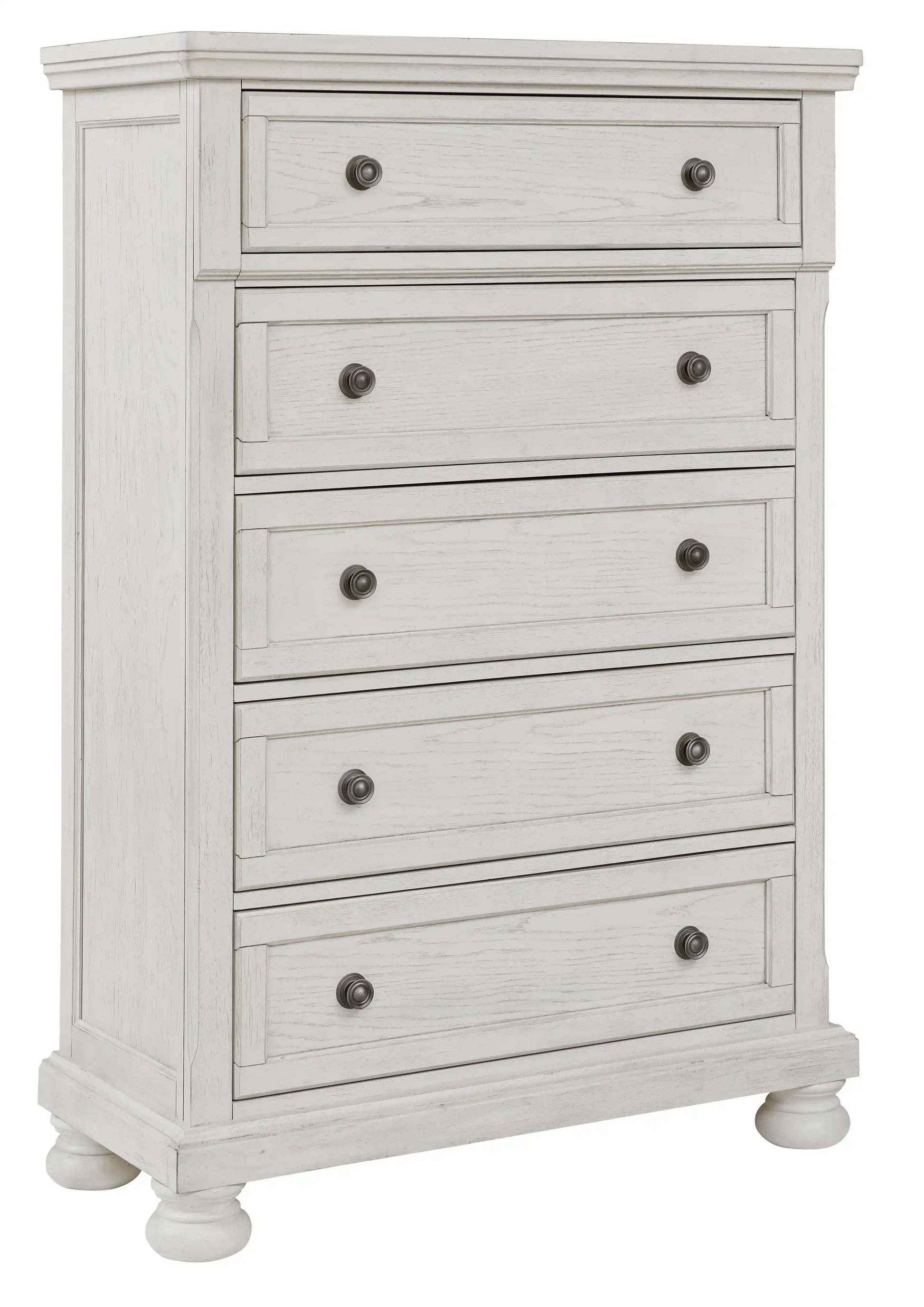 Robbinsdale - Five Drawer Chest - Antique White - Best Buy Furniture
