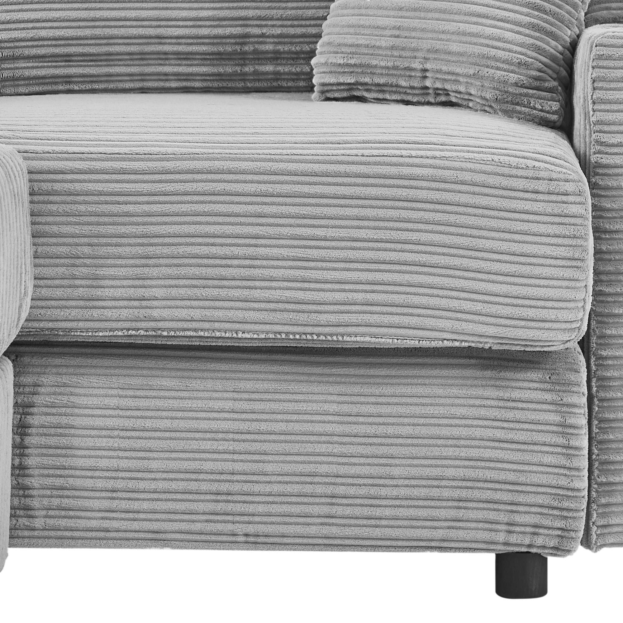 Modern Style Loveseat Sofa Sectional Sofa Couch With Storage Space, A Movable Ottoman, Two USB Ports, Two Cup Holders, A Phone Holder For Living Room - Best Buy Furniture