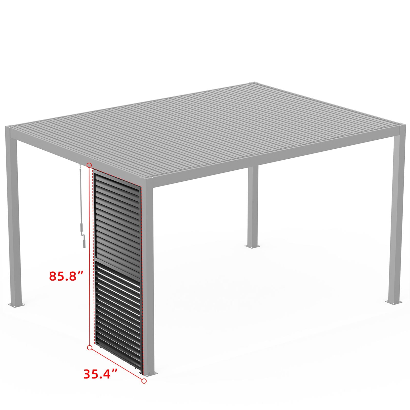 Louver Grille 1 / 3 10Ft Frame & Louvers - Black - Best Buy Furniture