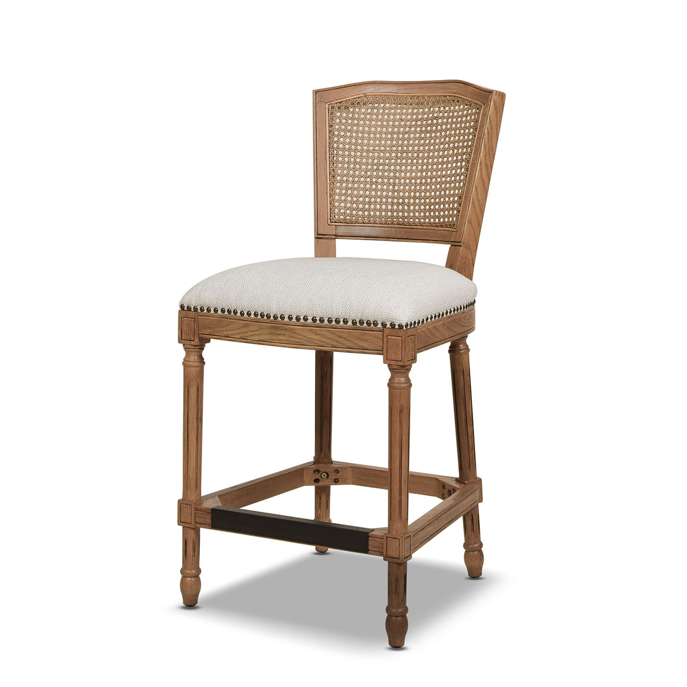 Triomphe - Rattan Wicker High Back Armless Counter Bar Stool - Best Buy Furniture