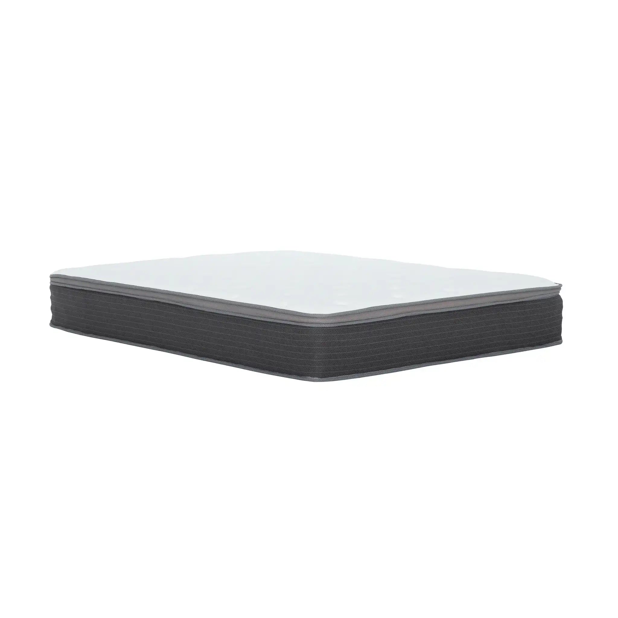 10" Full Size Hybrid Mattress In A Box, Gel Memory Foam Mattress Top With Pocket Coil Base - Gray / White - Best Buy Furniture