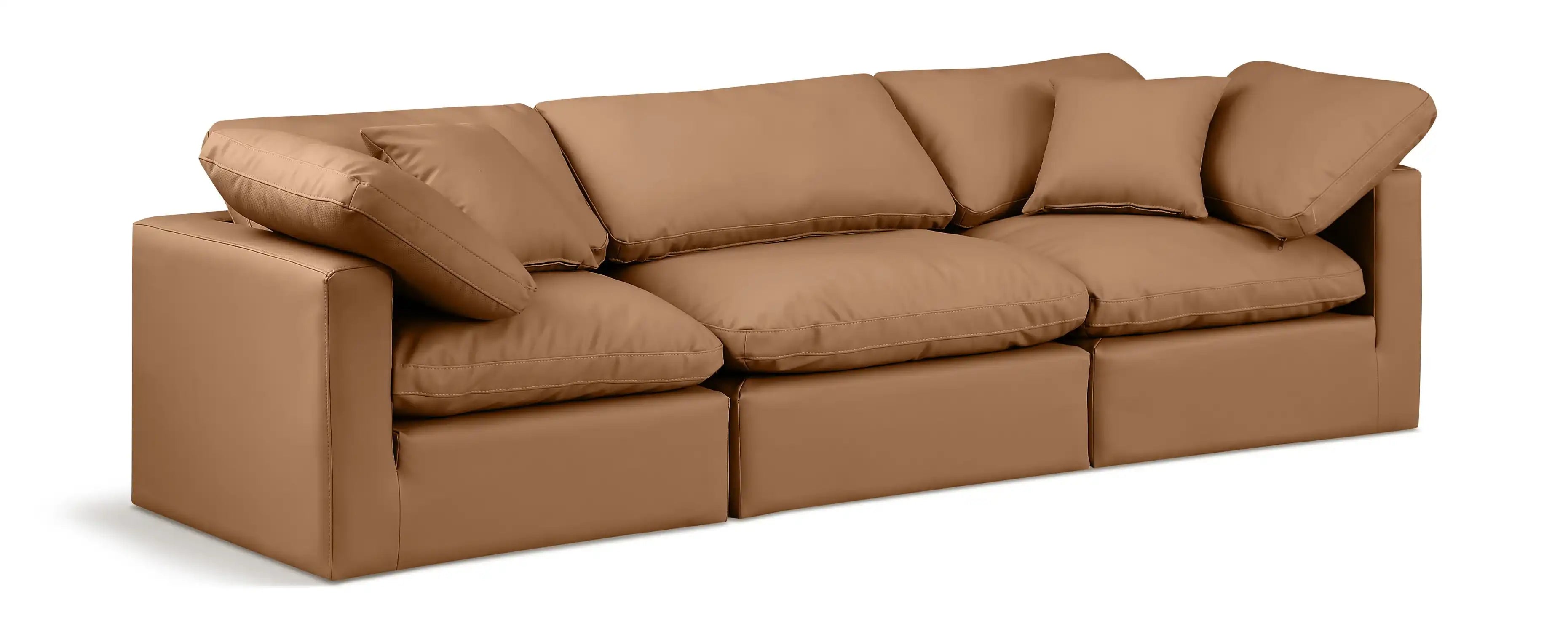Indulge - Faux Leather 3 Seat Modular Sofa - Best Buy Furniture