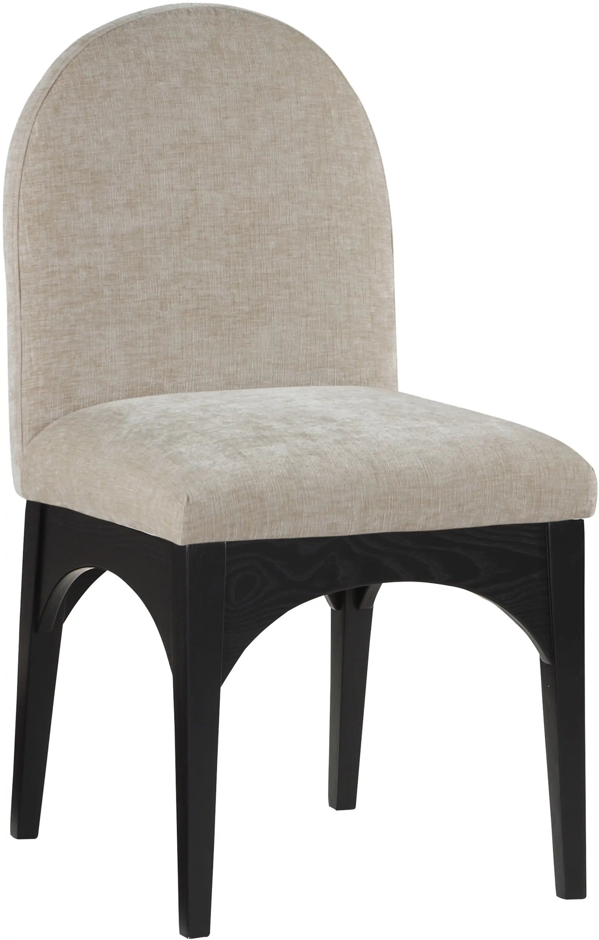 Waldorf - Chenille Dining Side Chair With Black Legs - Best Buy Furniture