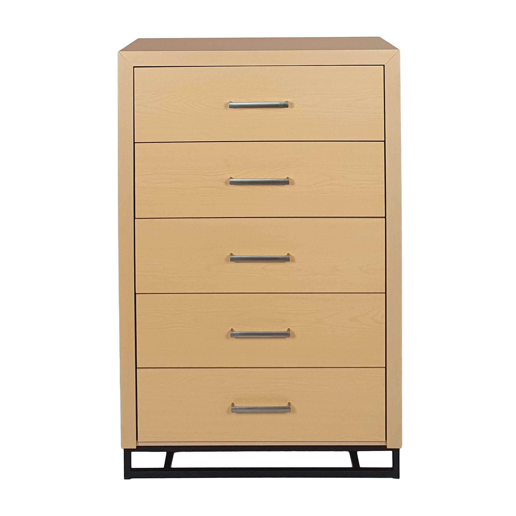 Borah - Contemporary Wood 5 Drawer Dresser - Natural - Best Buy Furniture