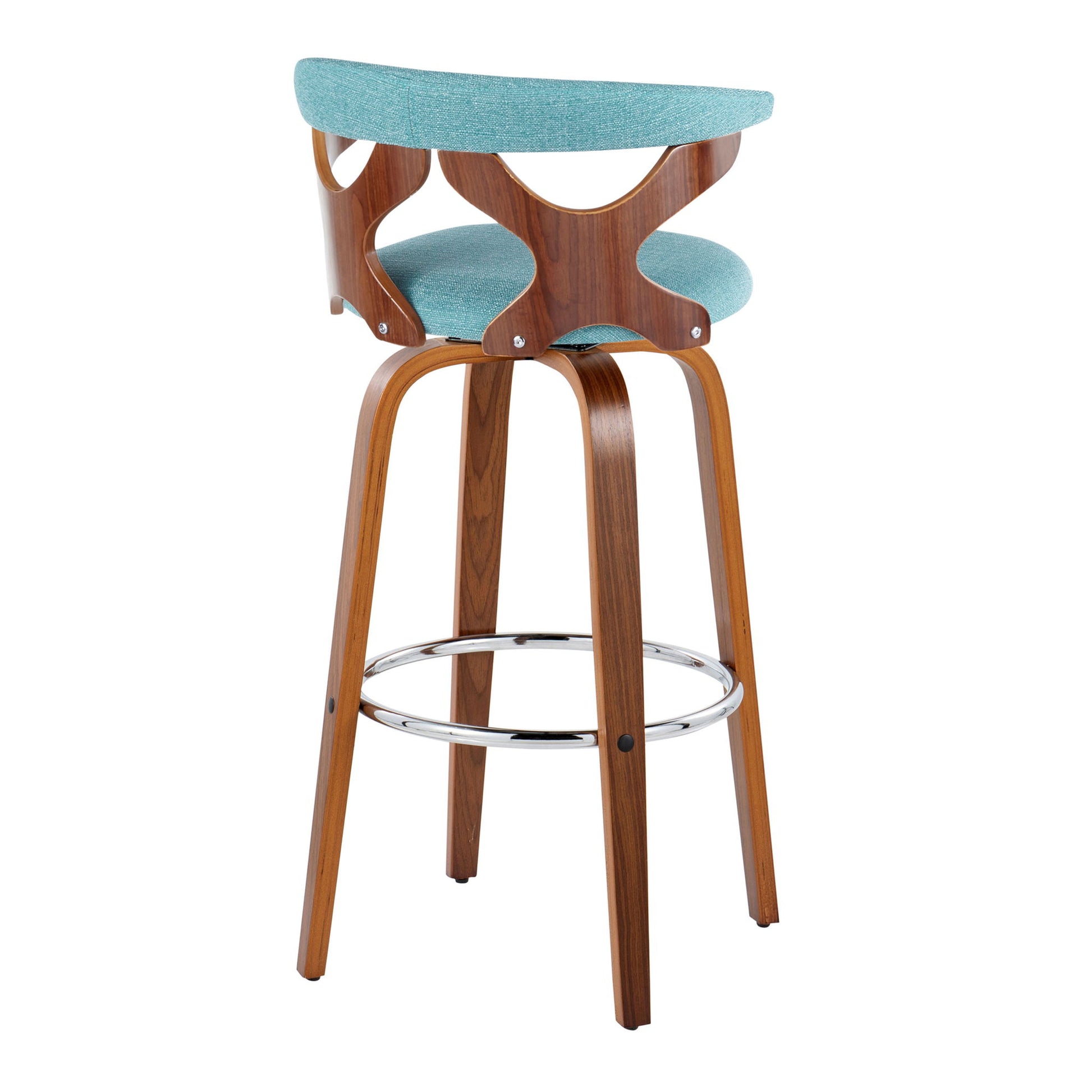 Gardenia - Mid Century Modern Fixed Height Barstool With Swivel With Round Footrest (Set of 2) - Best Buy Furniture
