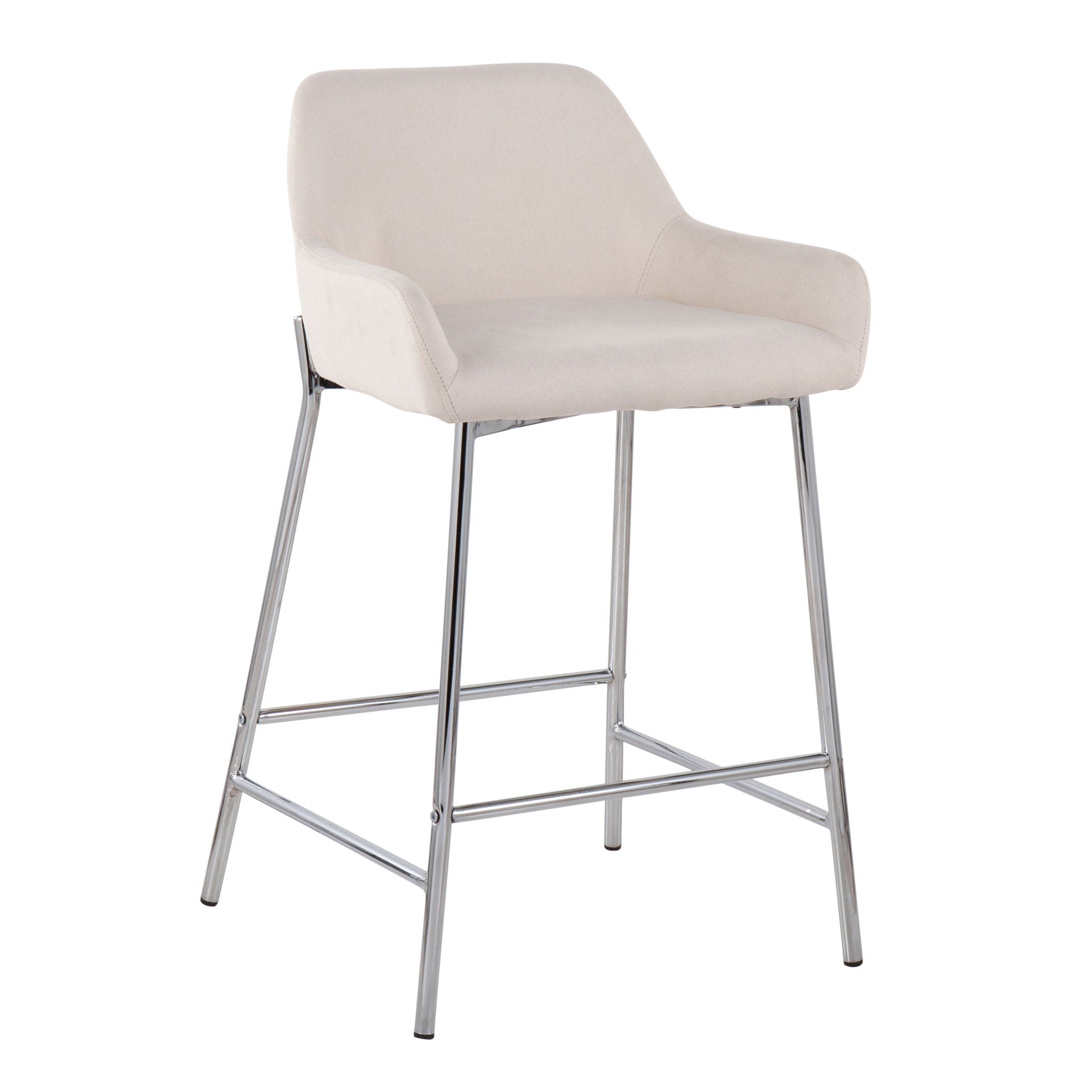Daniella - Contemporary Fixed Height Counter Stool With Metal Legs (Set of 2) - Best Buy Furniture