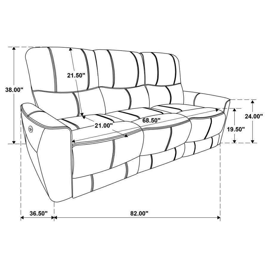 Greenfield - Upholstered Power Reclining Sofa - Best Buy Furniture